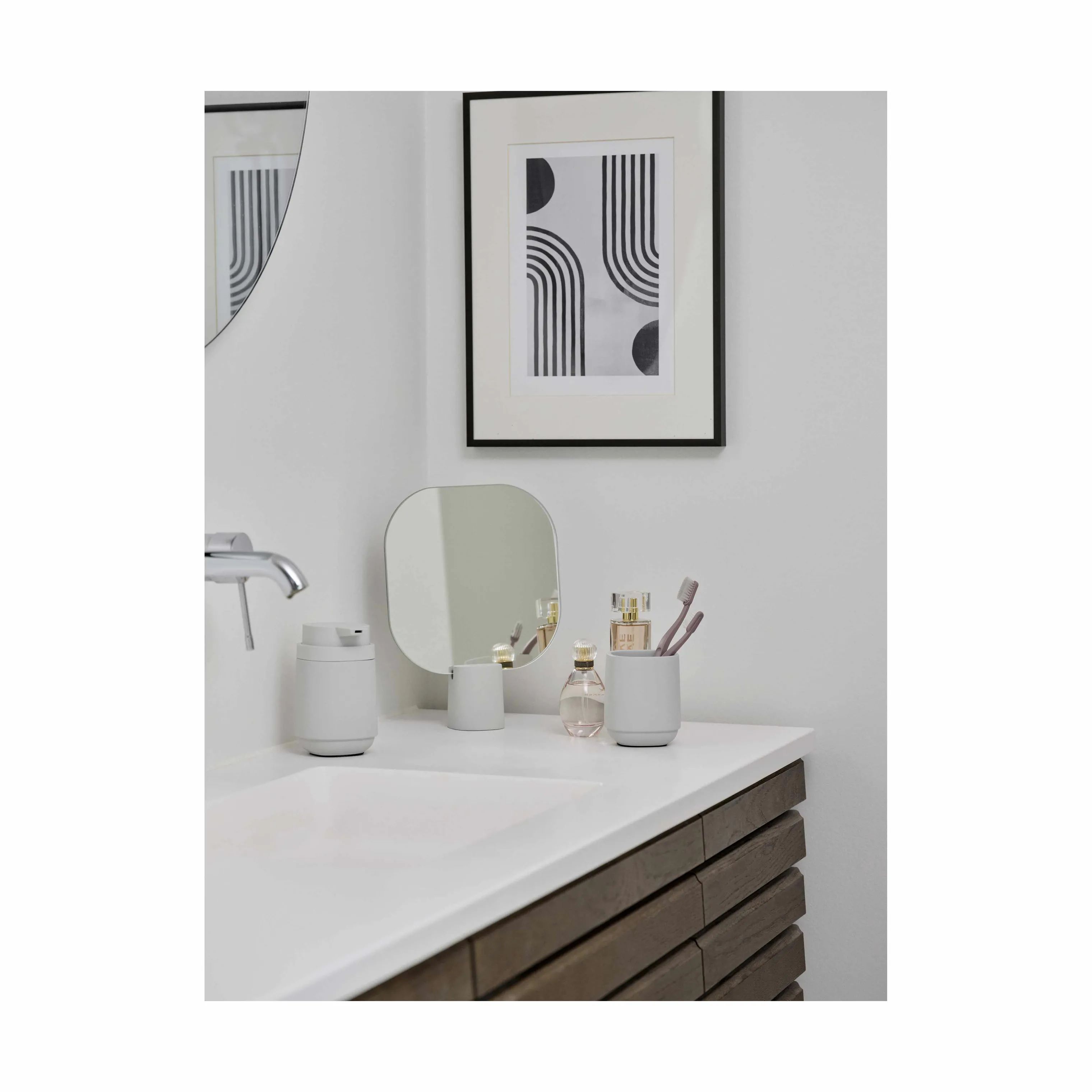 Zone Spejle Time Bordspejl i Soft Grey, 2