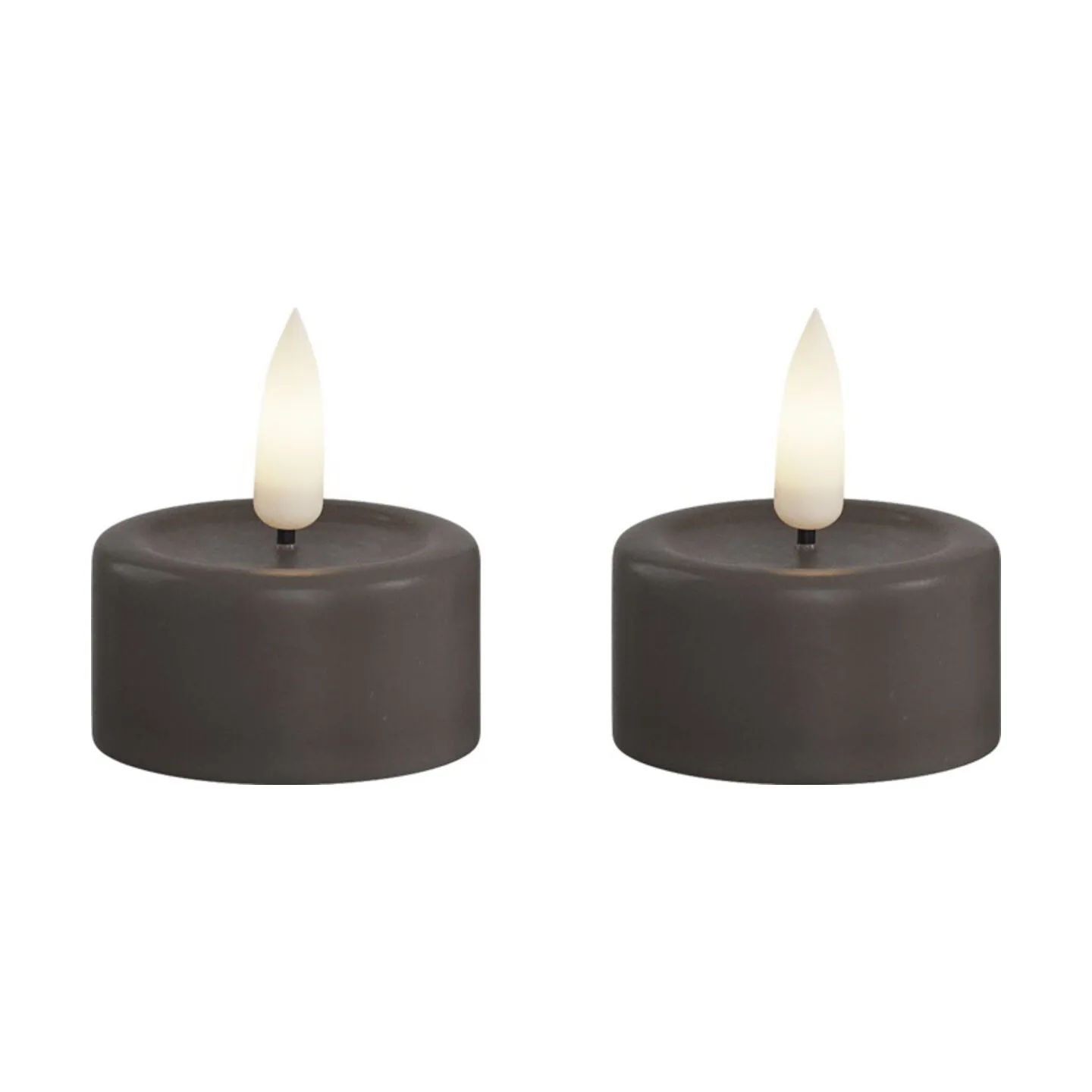 Deluxe Homeart LED-lys Real Flame LED Fyrfadslys - 2 stk. i Jord, 1