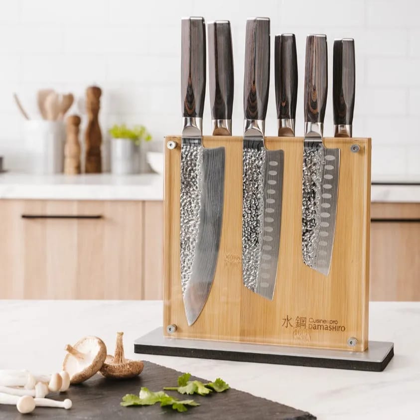 THE CUSTOM CHEF™ Knivblokke med knive Cuisine::pro® Damashiro® EMPEROR Cuisine::pro Damashiro EMPEROR Shi Knivblok - 7 dele i Brun/klar, 5