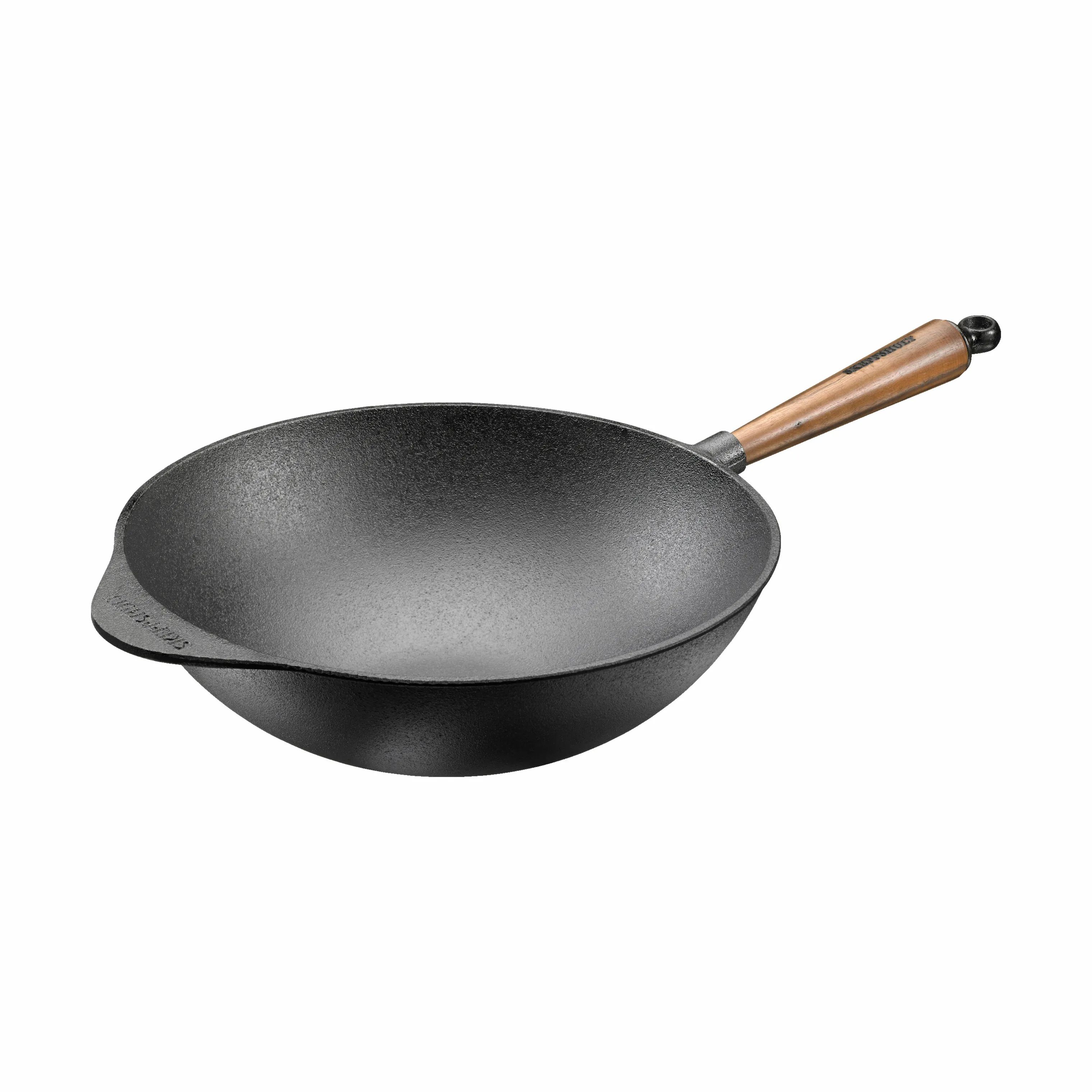 Skeppshult Wokpander Walnut Valnød Wok i Sort/Træ, 32 cm, 2