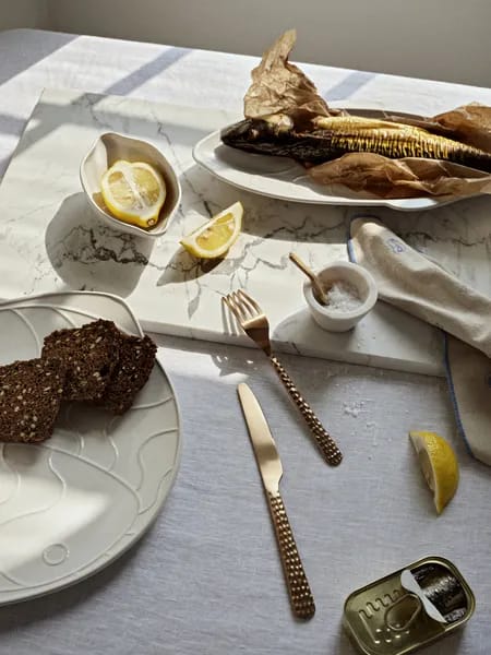 Broste Copenhagen Serveringsfade Pesce Tallerken i Hvid, 3