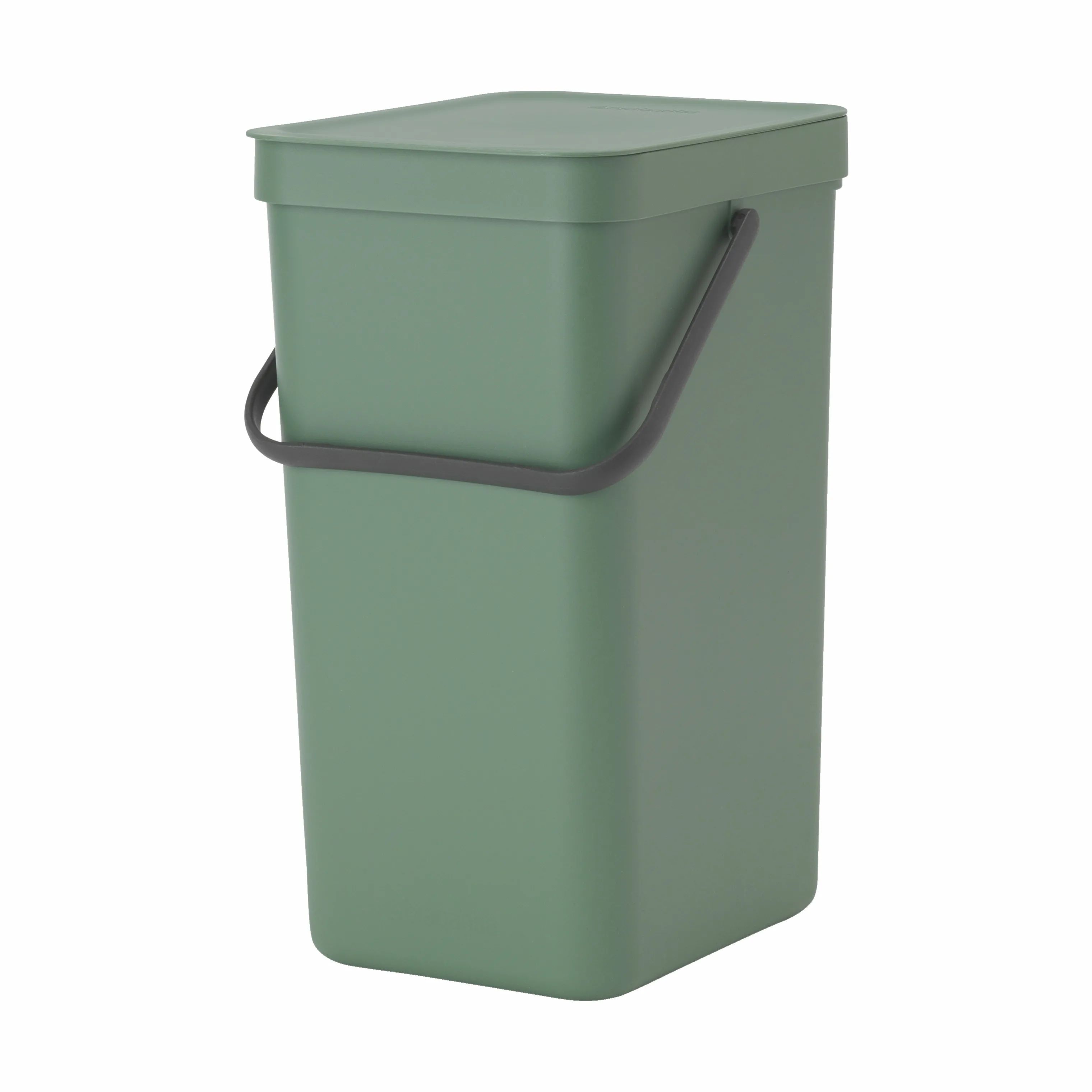 Brabantia Spande uden pedal Sort & Go Affaldsspand i Grøn, 16 L, 1