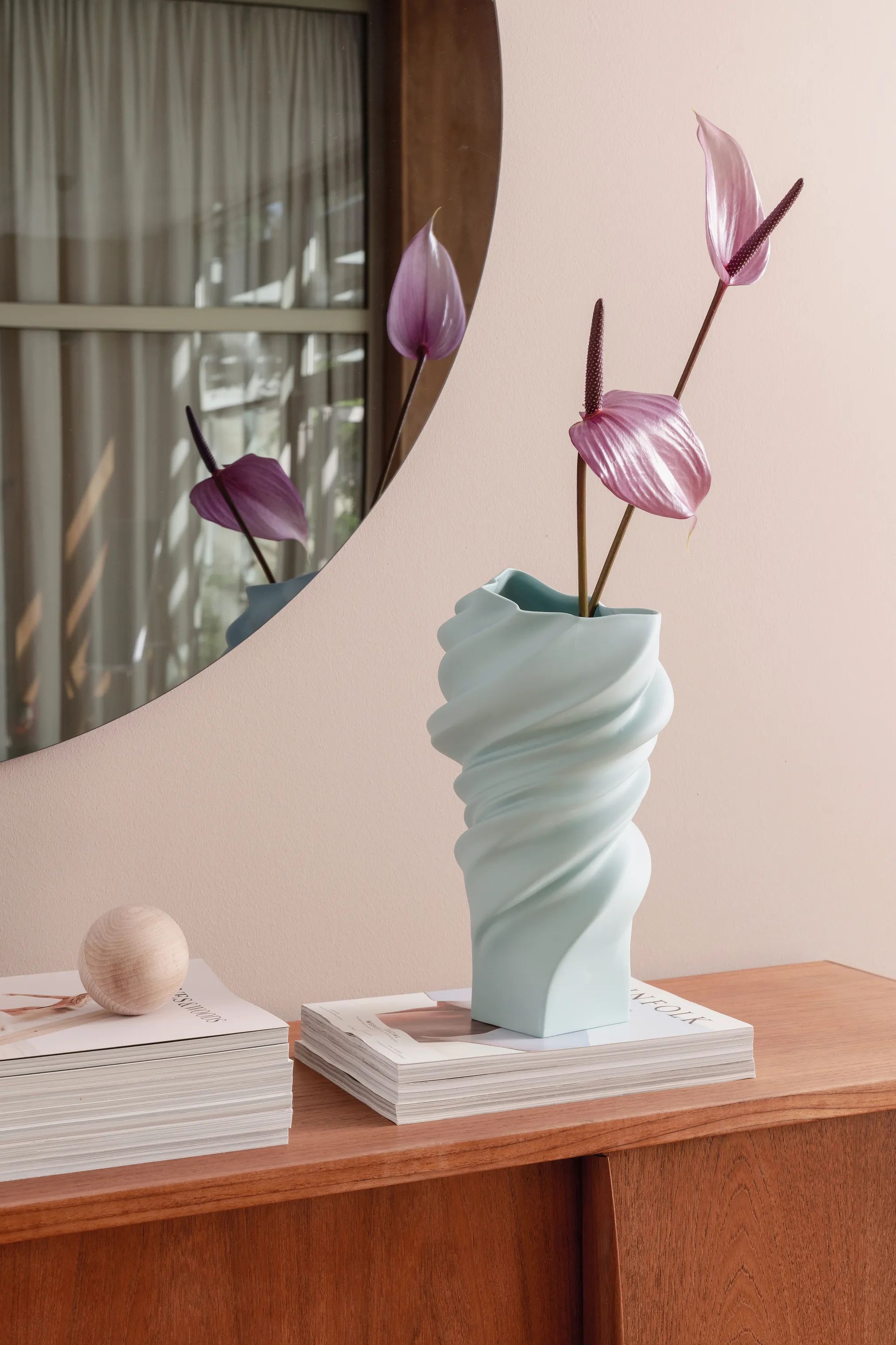 Rosenthal Vaser Squall Vase i Mintgrøn, 35,8 cm, 2