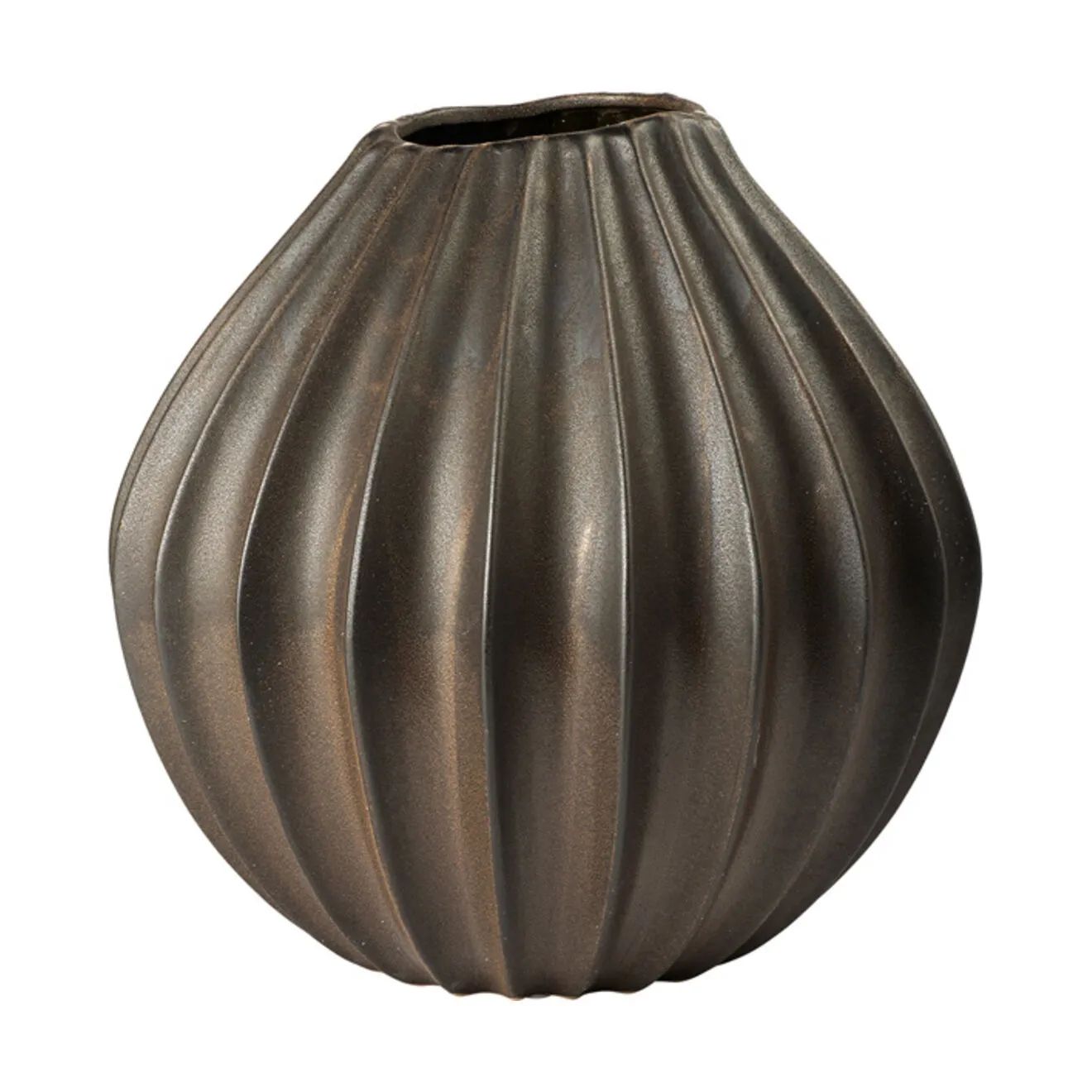 Broste Copenhagen Vaser Wide Vase i Brun, H40 x Ø40, 1