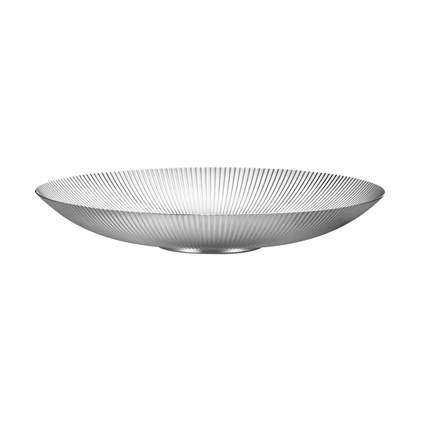 Georg Jensen Serveringsskåle Bernadotte Lav Skål i Sølvfarvet, 32 cm, 1