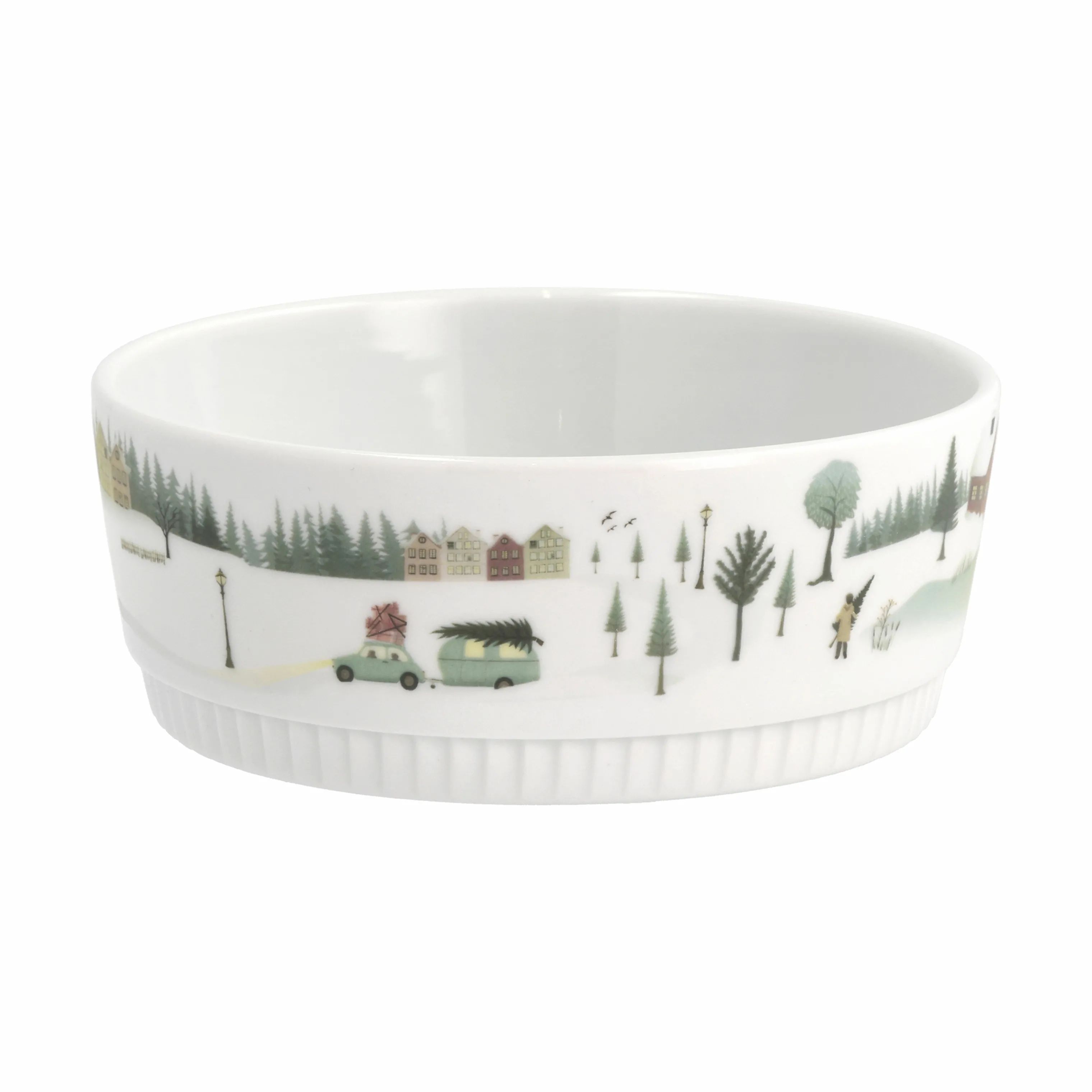 Pillivuyt Serveringsskåle Vinter Suppekål i Hvid/rød/grøn/brun, 14 cm, 1