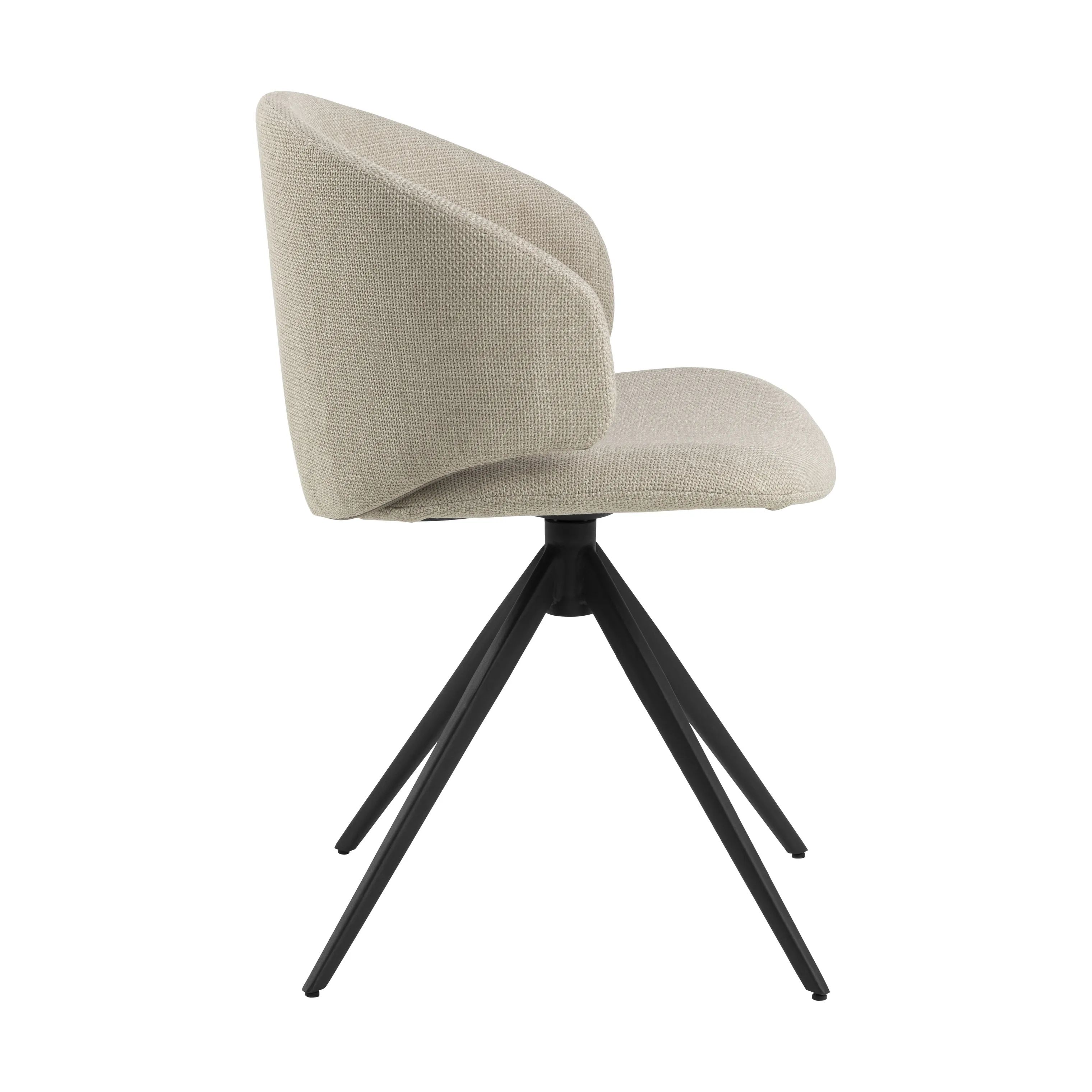 CASA Living Spisebordsstole Ella Spisebordsstol i Beige/sort, 4