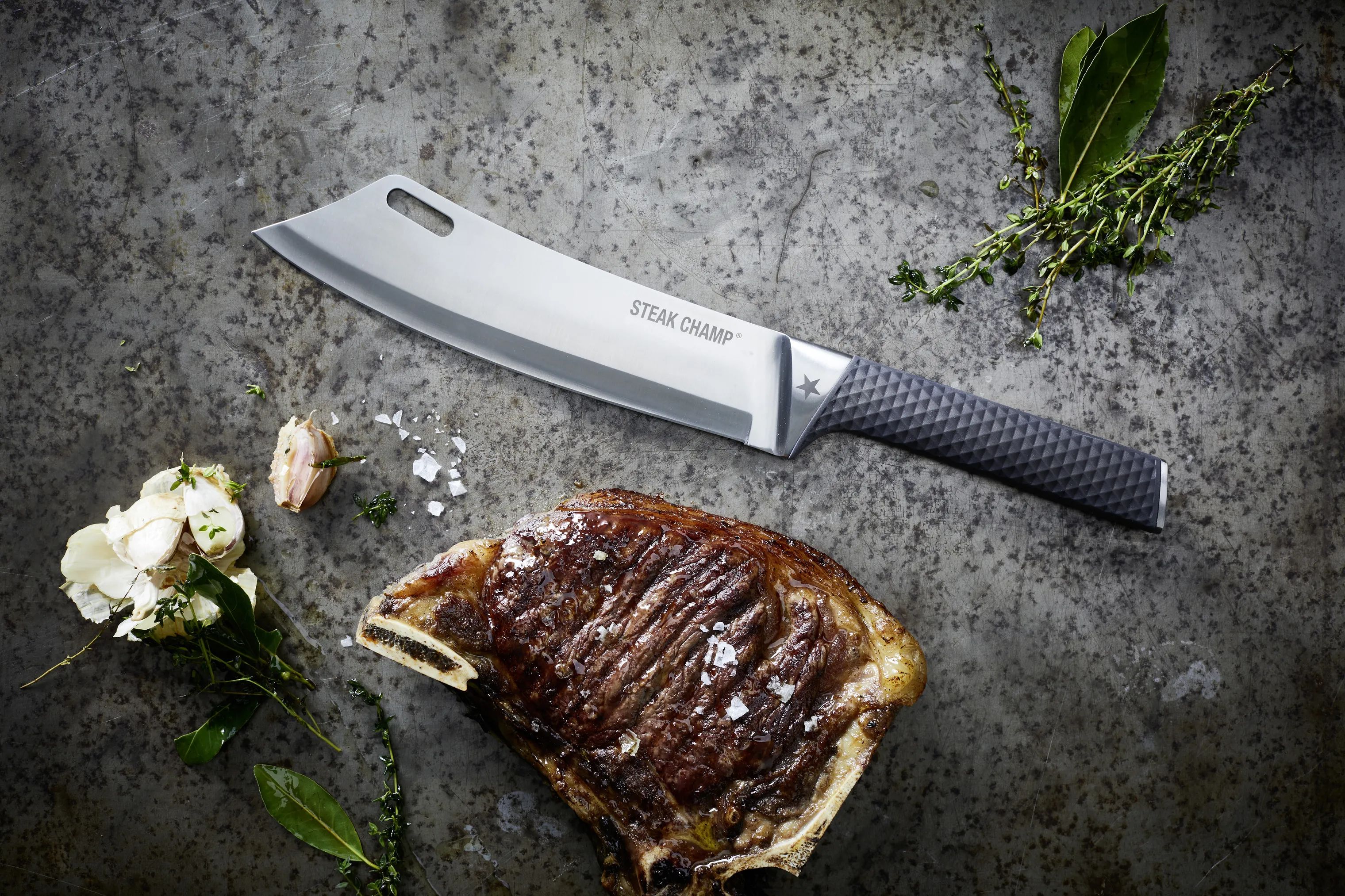 Steak Champ Kokkeknive Chef's BBQ Pro kokkekniv i Sort, 2