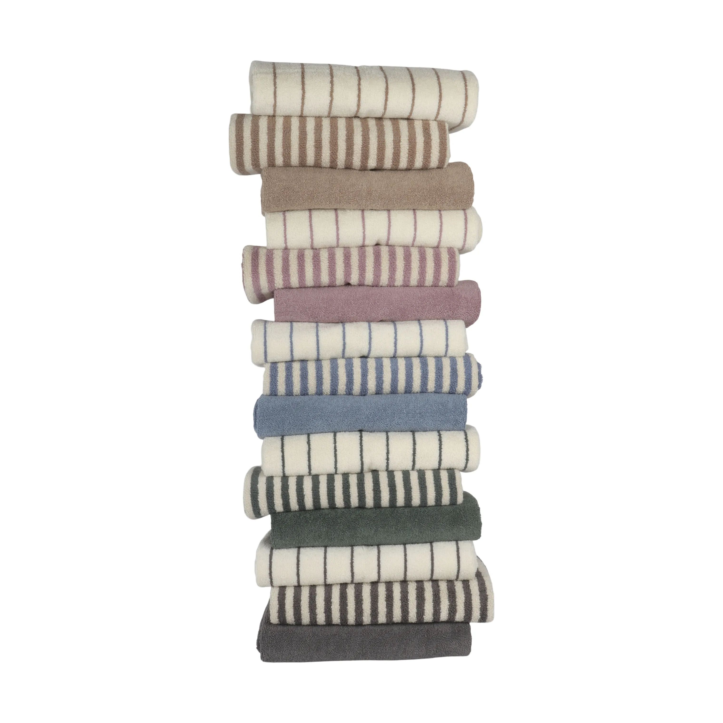 CASA Living Håndklæder Charmant Håndklæde i Rosa bred stribe, B50 x L100 cm, 5