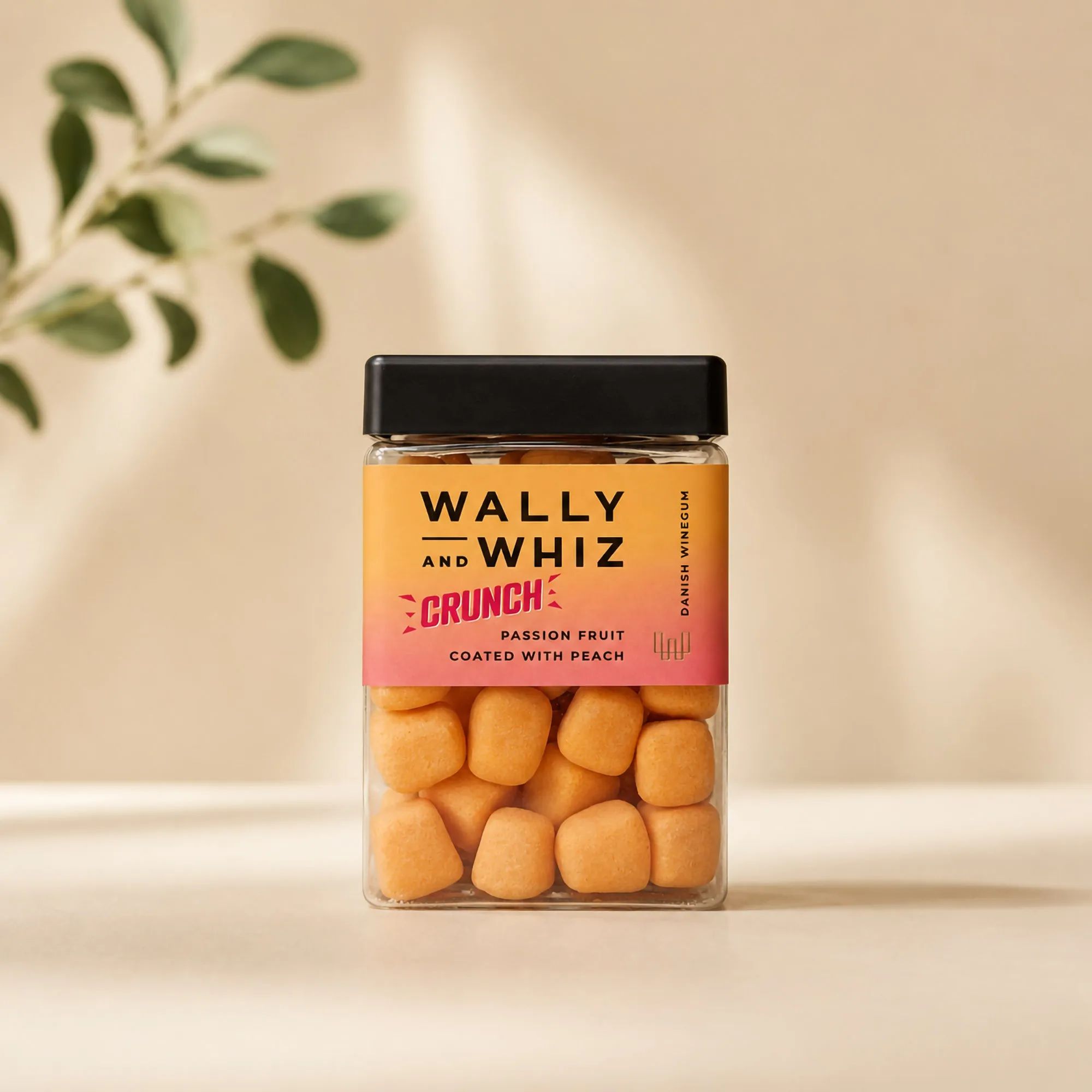 Wally and Whiz Søde sager Crunch Vingummi - Passionsfrugt med fersken i Orange, 2