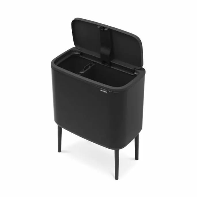 Brabantia Spande uden pedal BO Touch Affaldsspand i Mat sort, 34 L, 3