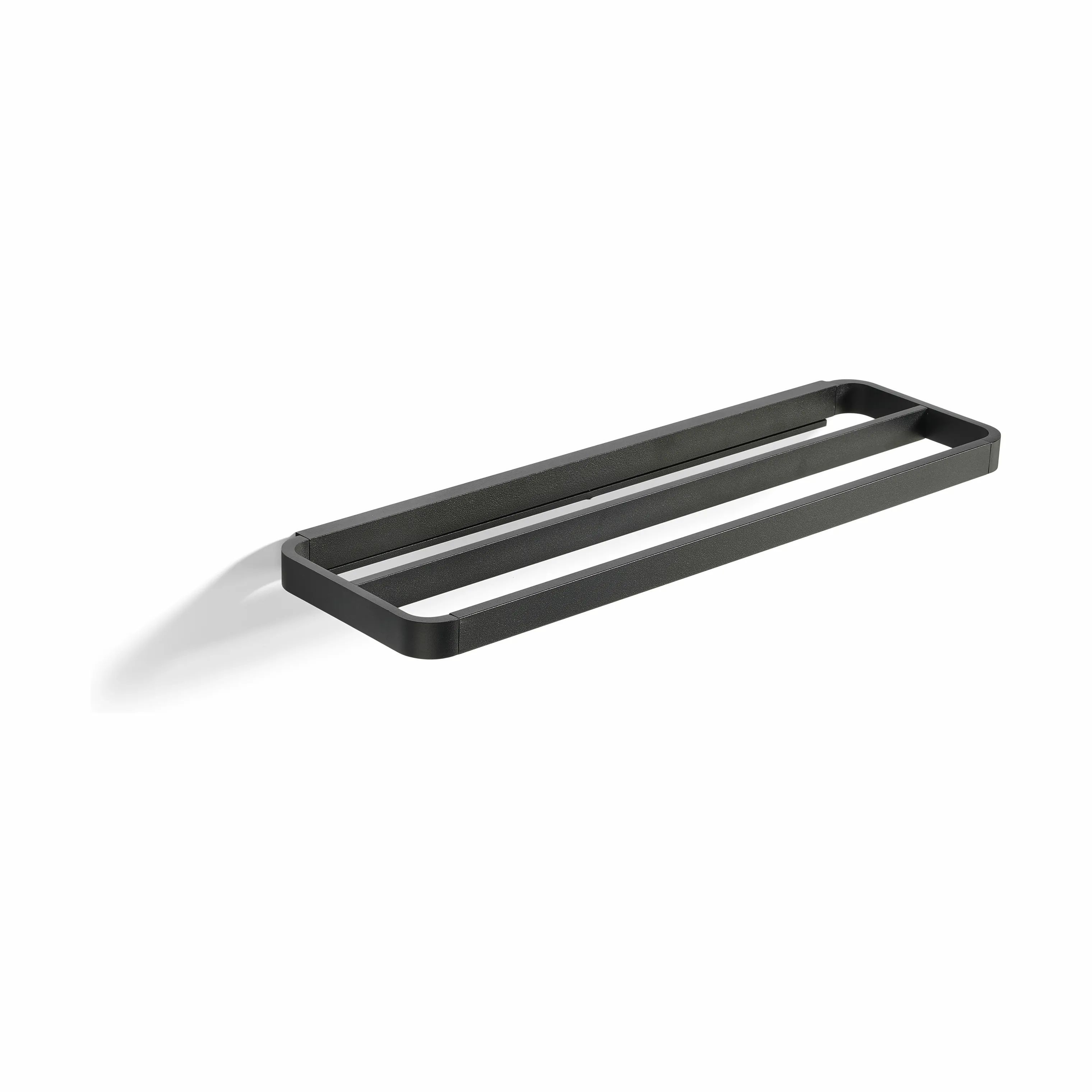Zone Hylder Rim Dobbelt Håndklædestang i Sort, B12,5 x L44 cm, 1