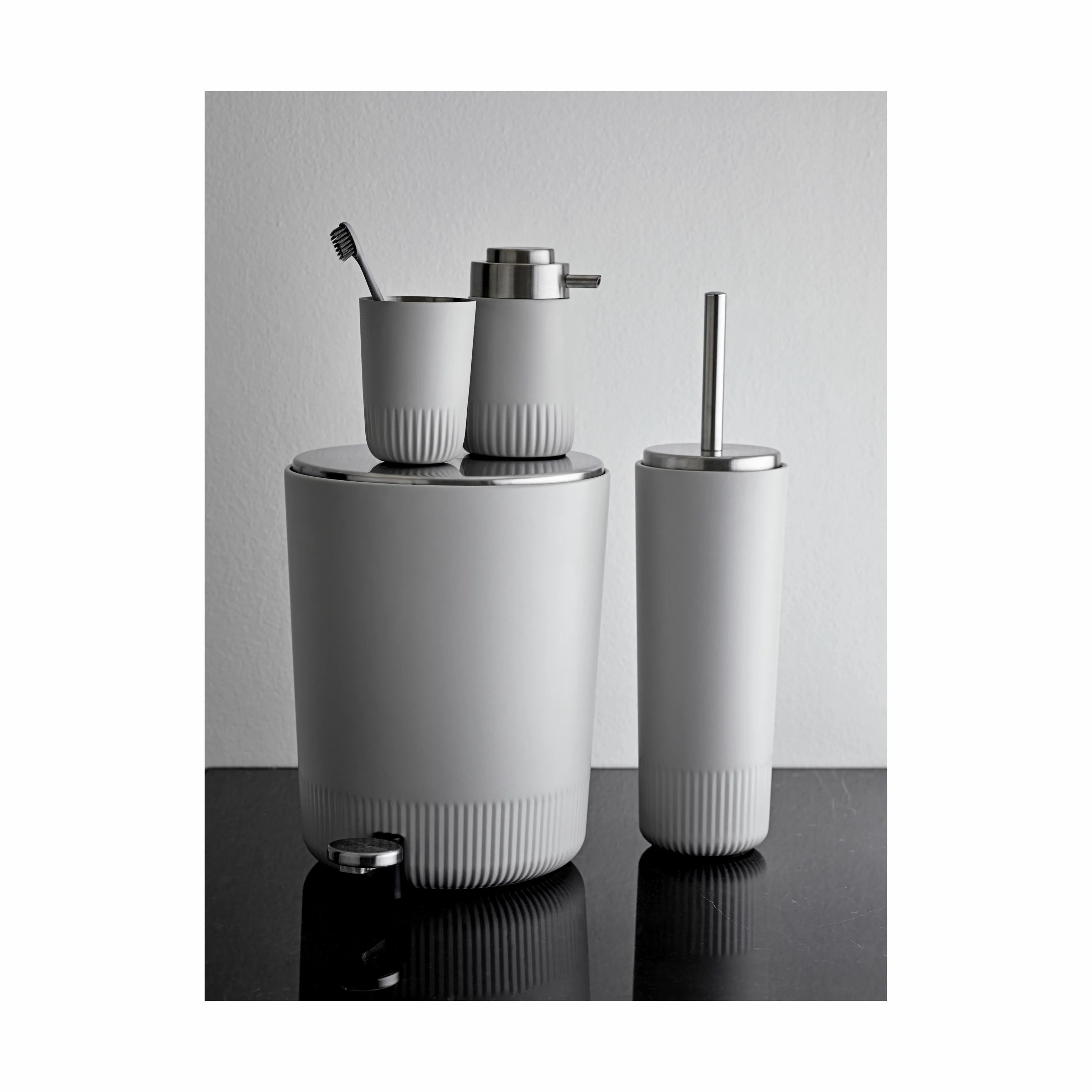 Södahl Tandbørsteholdere Plissé Tandbørsteholder i Light Grey, 3