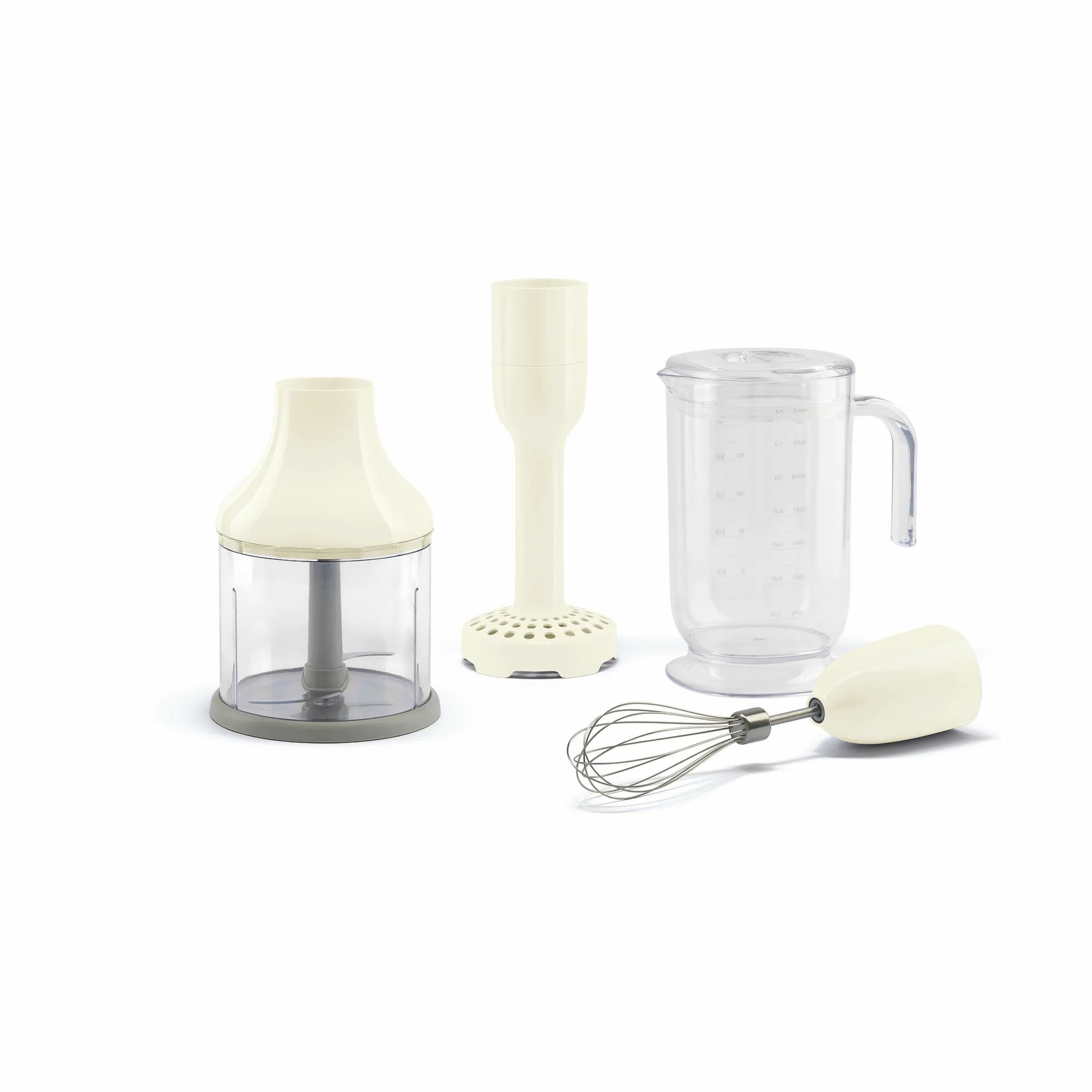 Smeg Tilbehør til stavblendere Stavblender Tilbehørssæt - 4 dele i Creme, 1