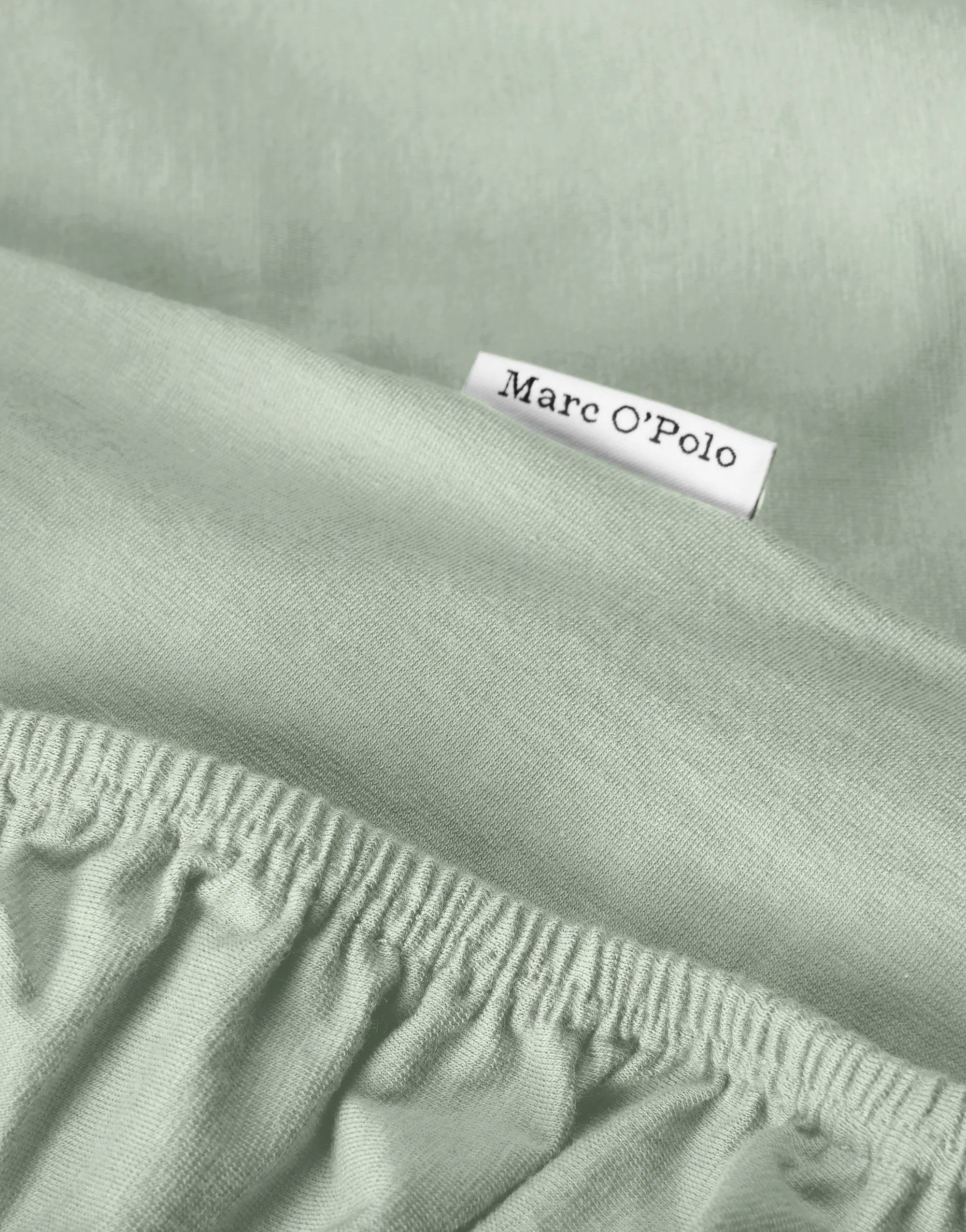 Marc O'Polo Lagner Premium Organic Jersey Boxlagen i Calm sage, 90/100 x 200/220 cm, 1