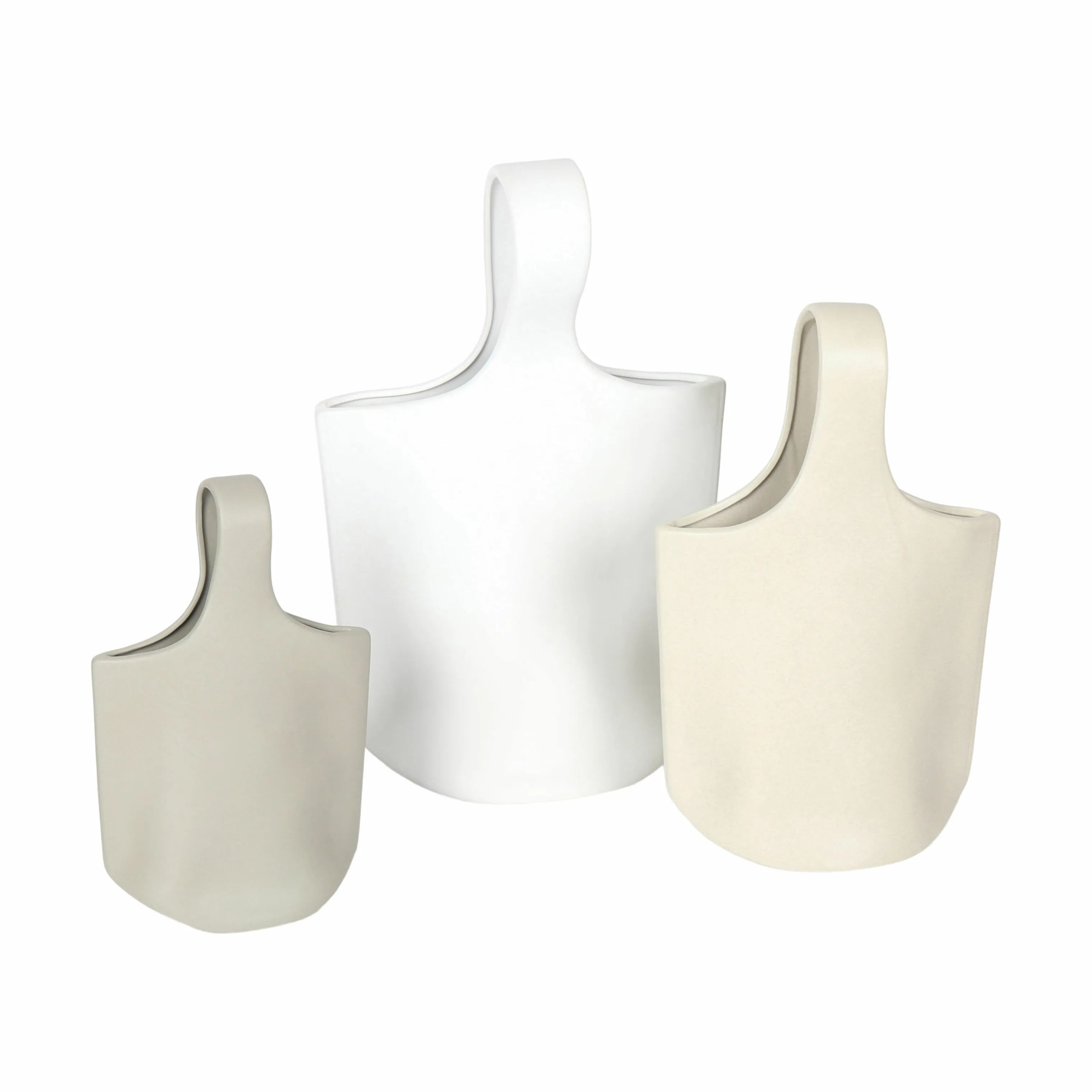 CASA Living Vaser Vase med hank i Grå, 33 cm, 2