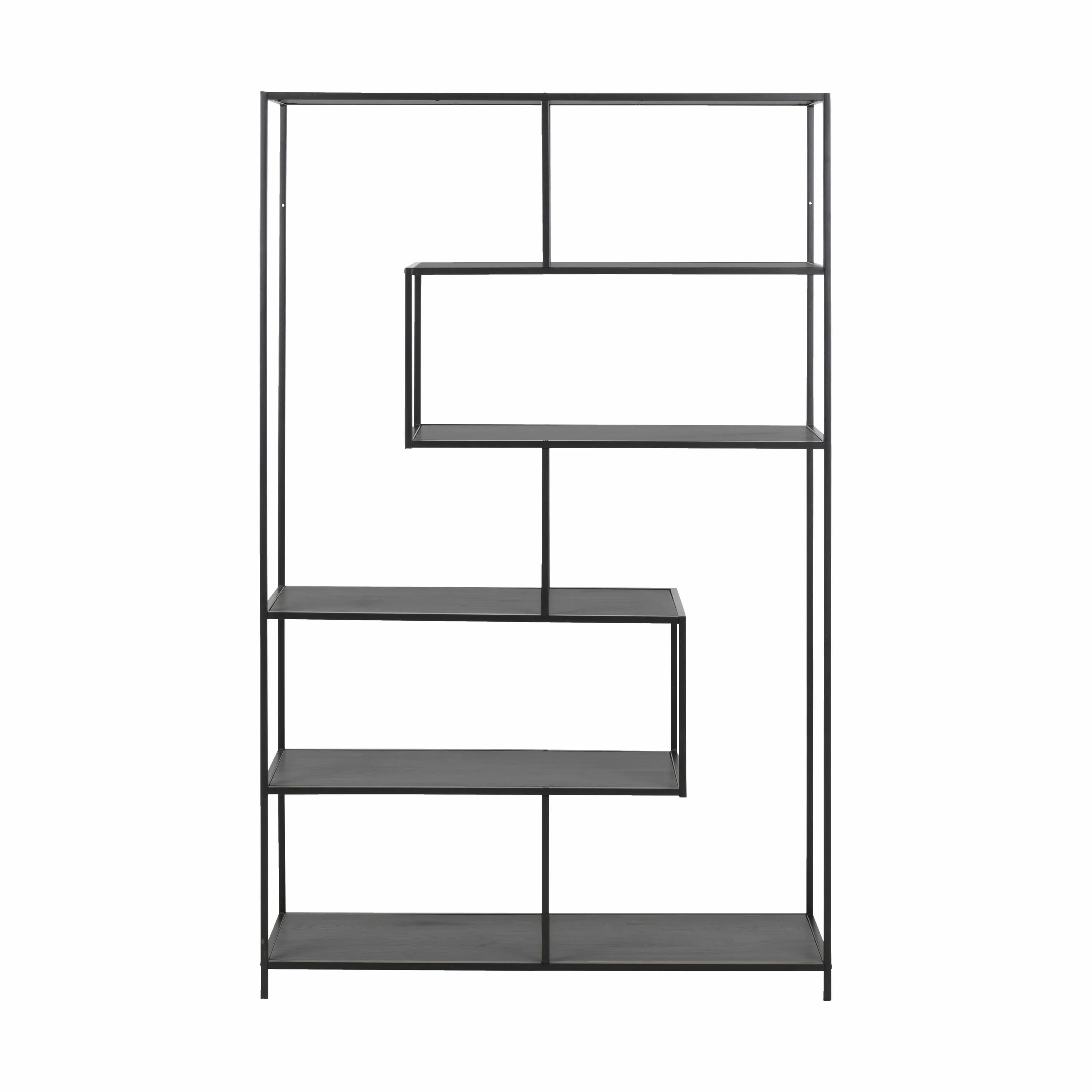 CASA Living Reoler og tilbehør Seaford Reol i Sort, 114 cm, 1