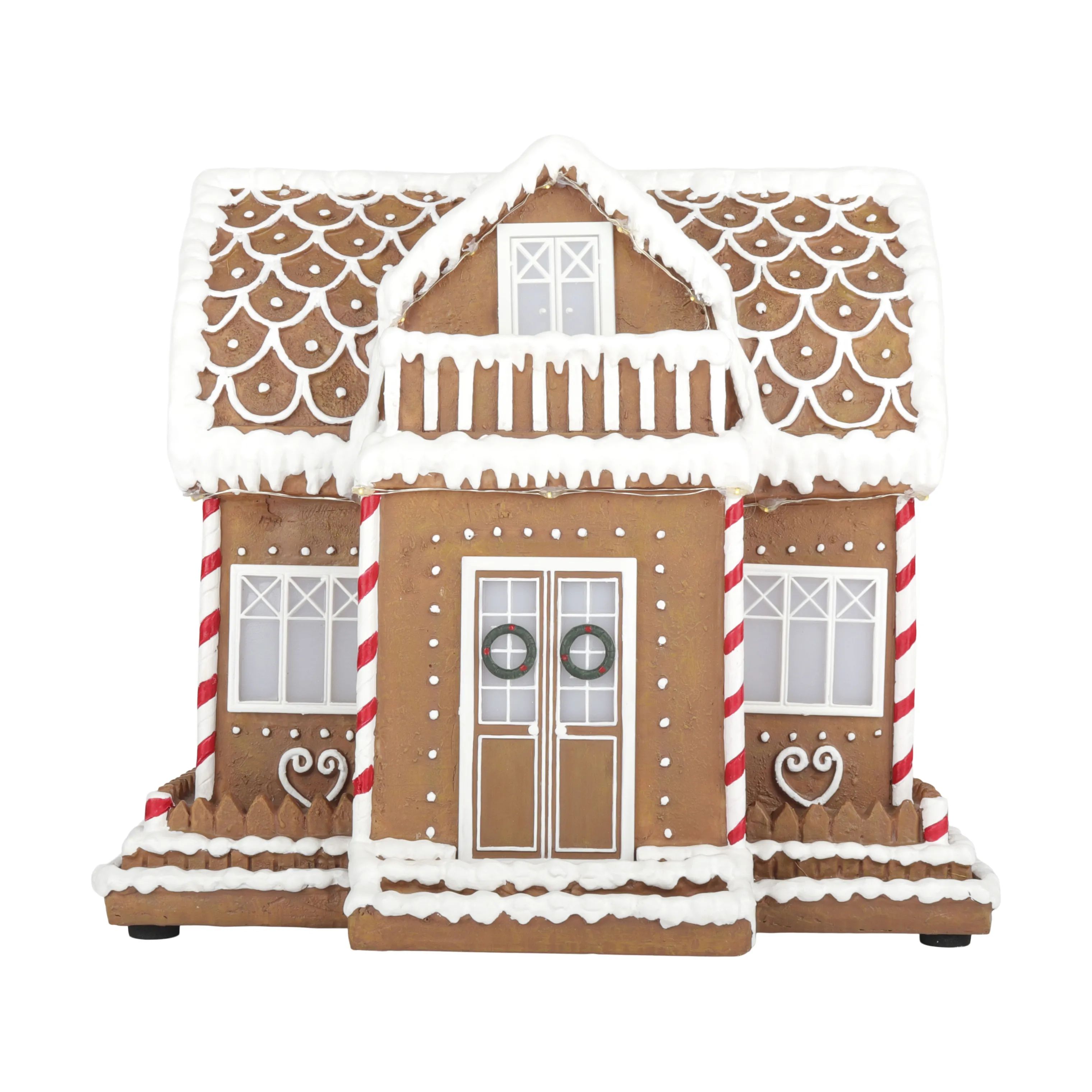 Casa Christmas Øvrigt julepynt Honningkagehus i Brun/hvid/rød, 1
