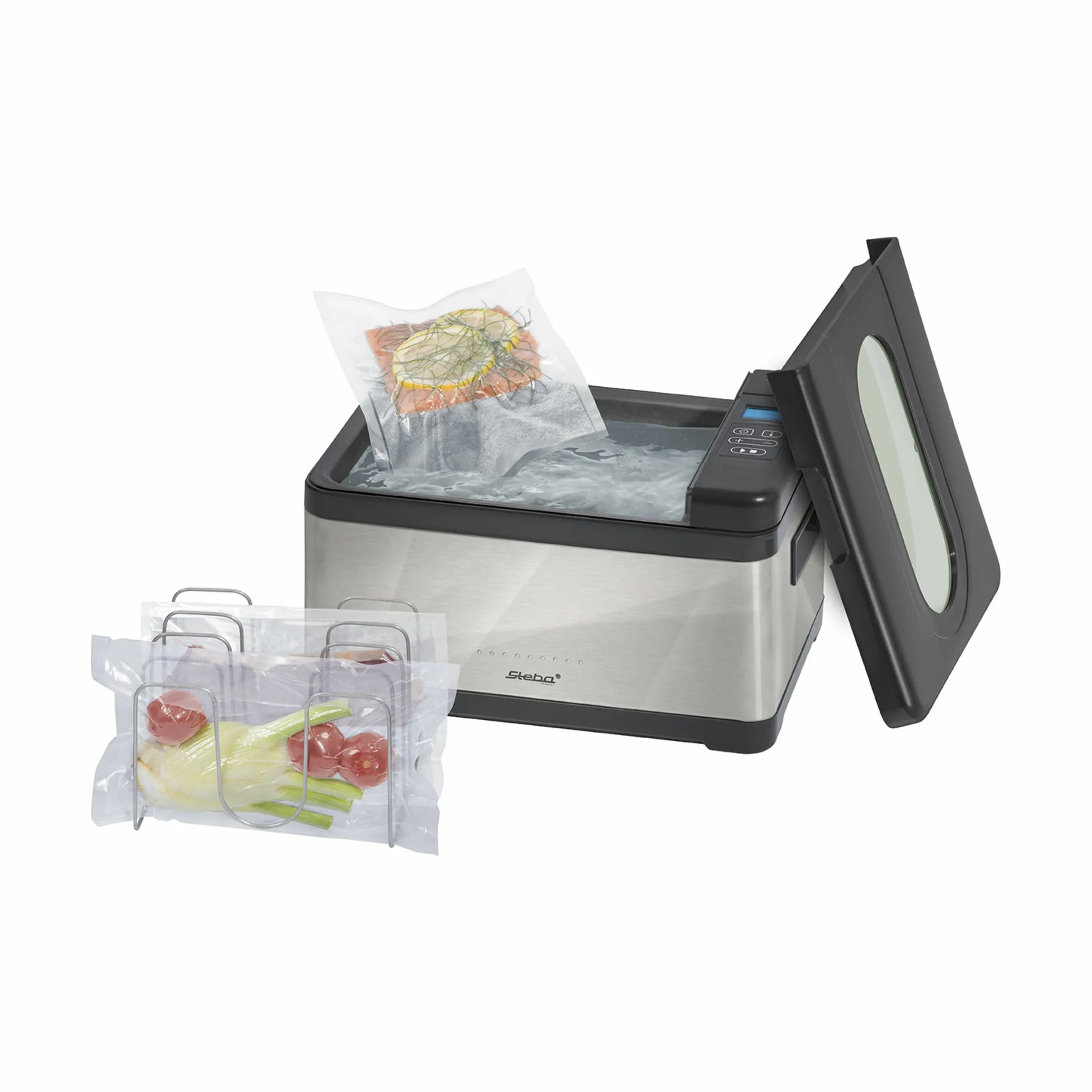 Steba Sous vide kar og tilbehør Sous Vide Maskine STSV2 i Sølv/Sort, 3