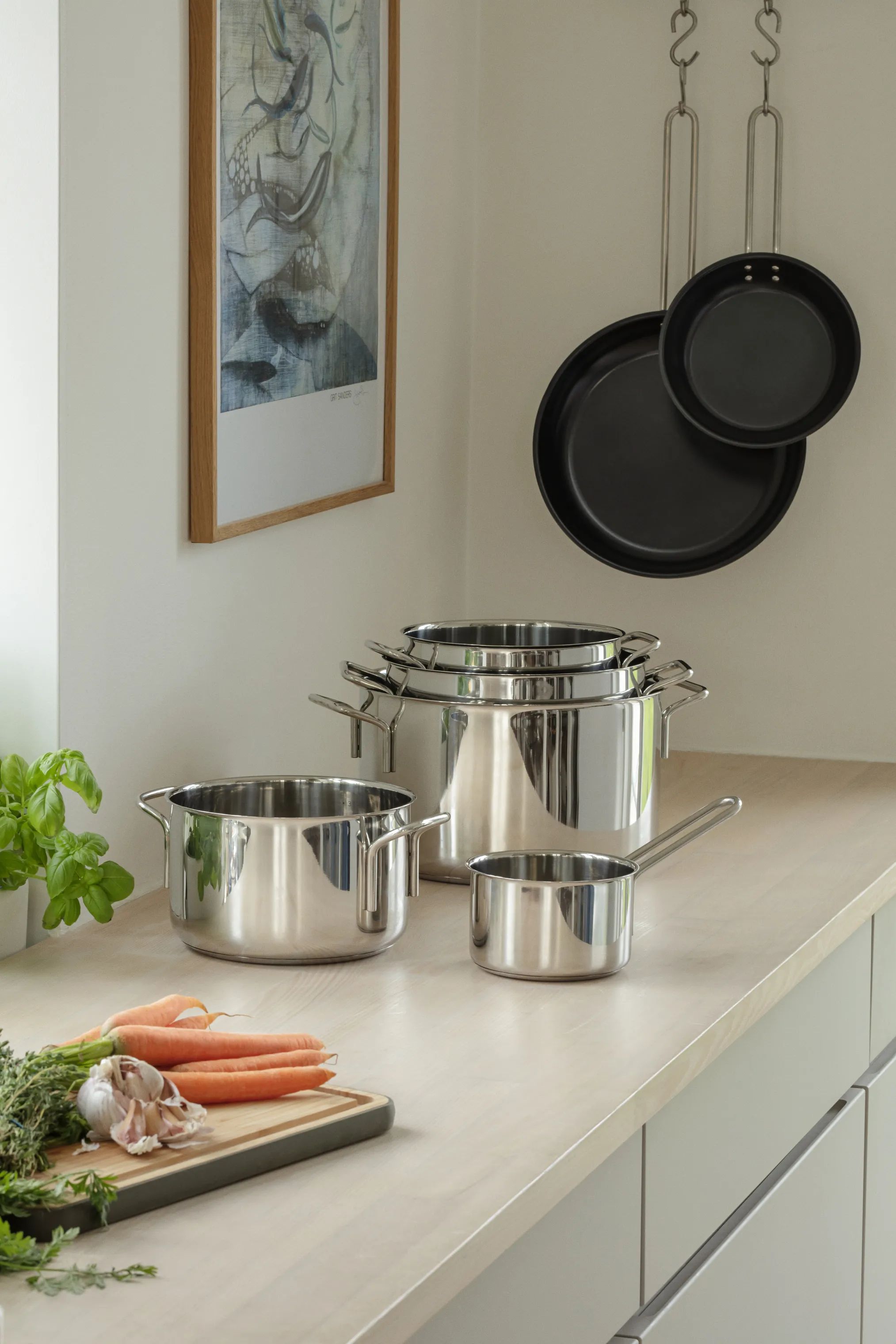 Eva Trio Grydesæt Stainless Steel Gryde- og pandesæt - 7 dele i Polished steel, 2