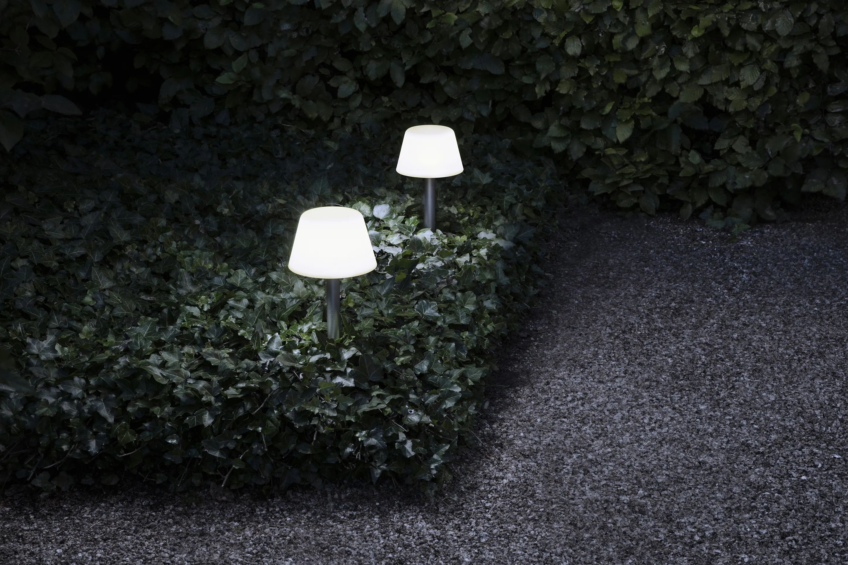 Eva Solo Bedlamper SunLight Havespyd i Hvid/stål, 37 cm, 3