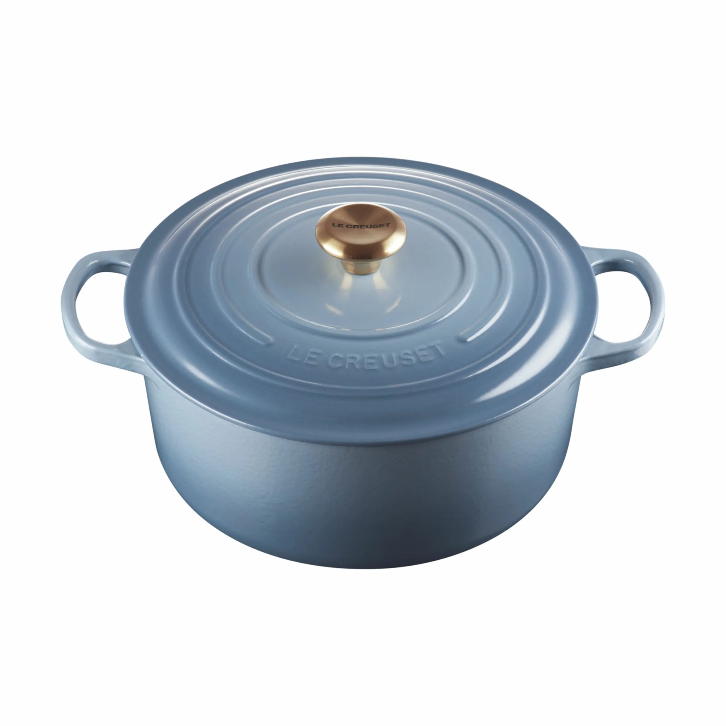 Le Creuset Gryder Signature Rund Gryde i Chambray, 6.7 L, 1