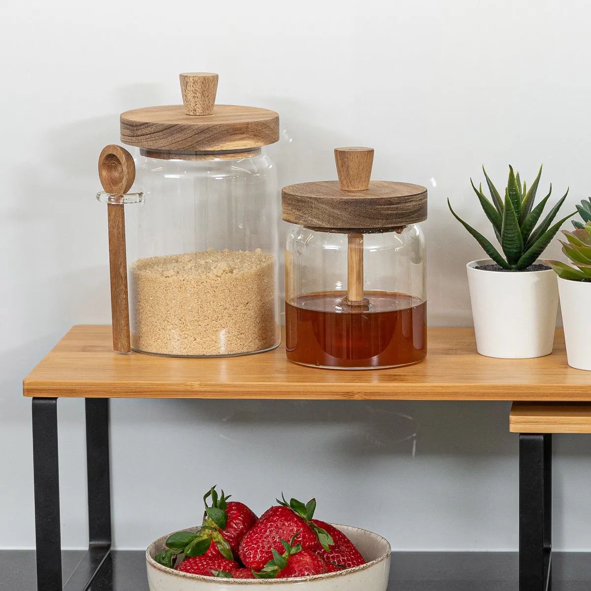 Estia Home Opbevaringsglas Allure Opbevaringsbeholder i Klar, 2