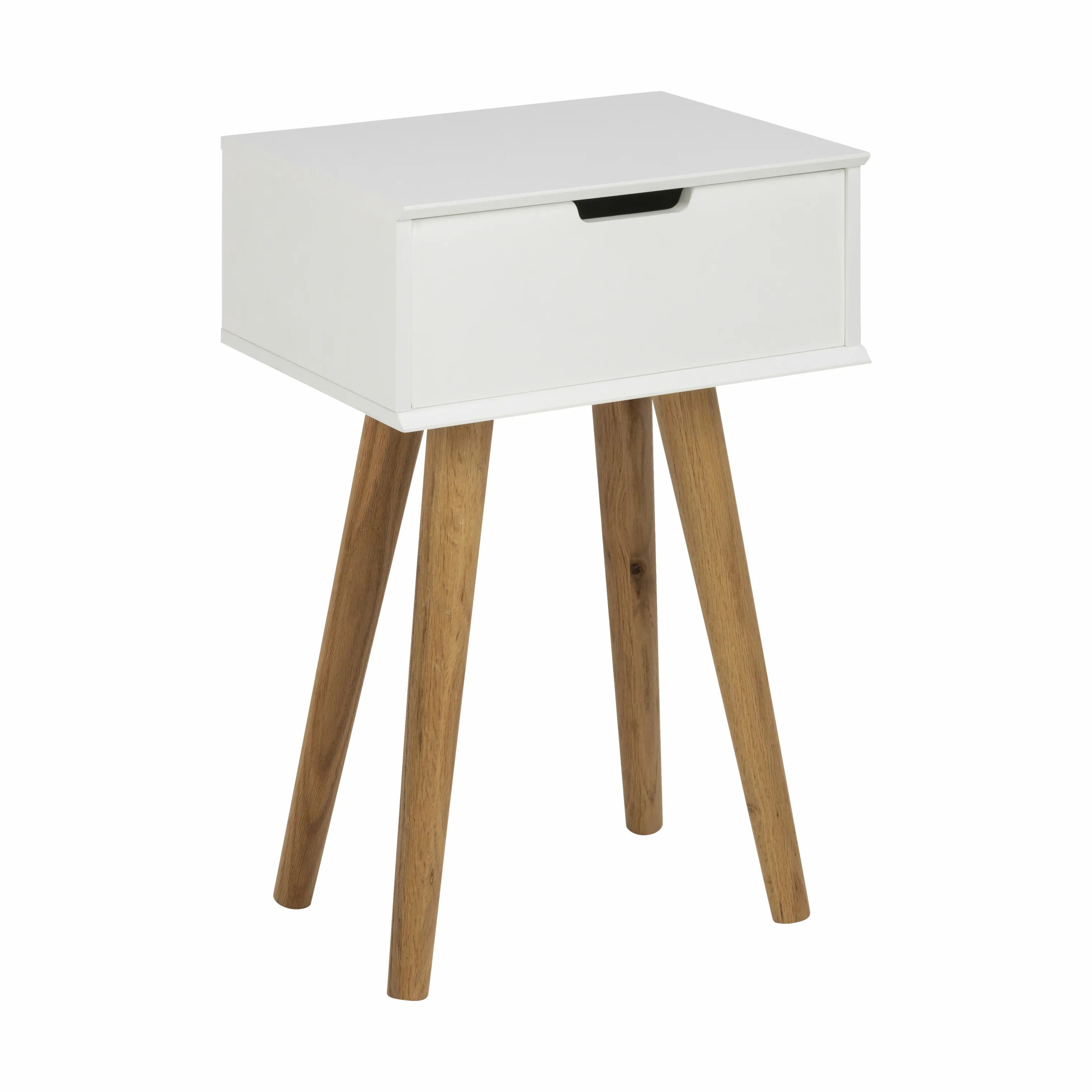 CASA Living Sengeborde Mitra Natbord i hvid/natur, 1