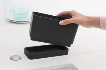 Brabantia Øvrigt tilbehør til opvask Sink-side Holder til opvaskemiddel- og børste i Mørk grå, 3