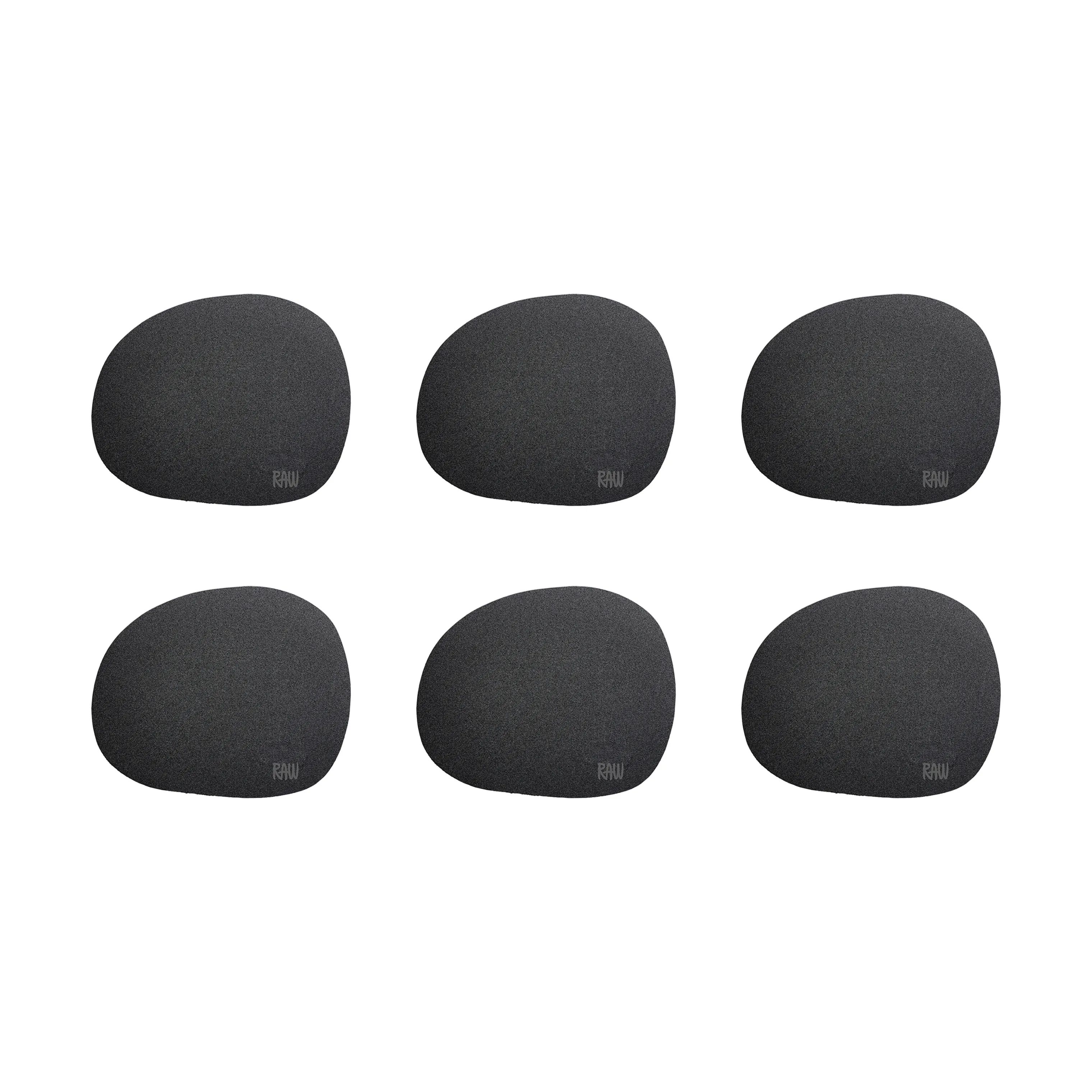 RAW by Aida Glasbrikker og coasters Coaster - 6 stk. i Black, 1