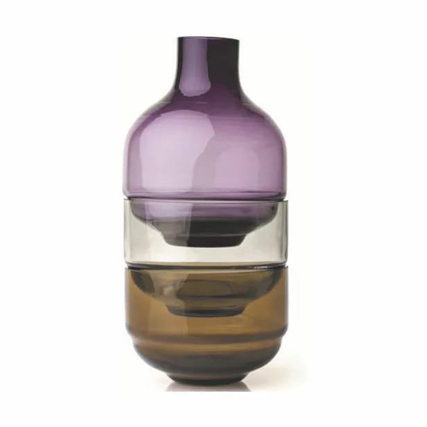 Leonardo Vaser Fusione 3-i-1 Vase i Brun/klar/lilla, 28 cm, 1