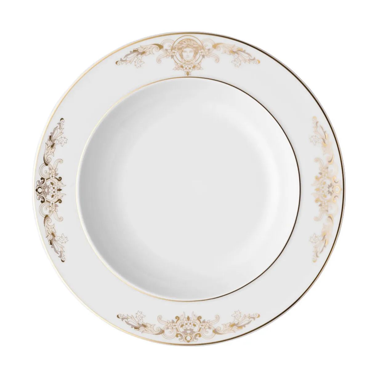 Versace Dybe tallerkener Medusa Dyb Tallerken i Hvid/guld, 1