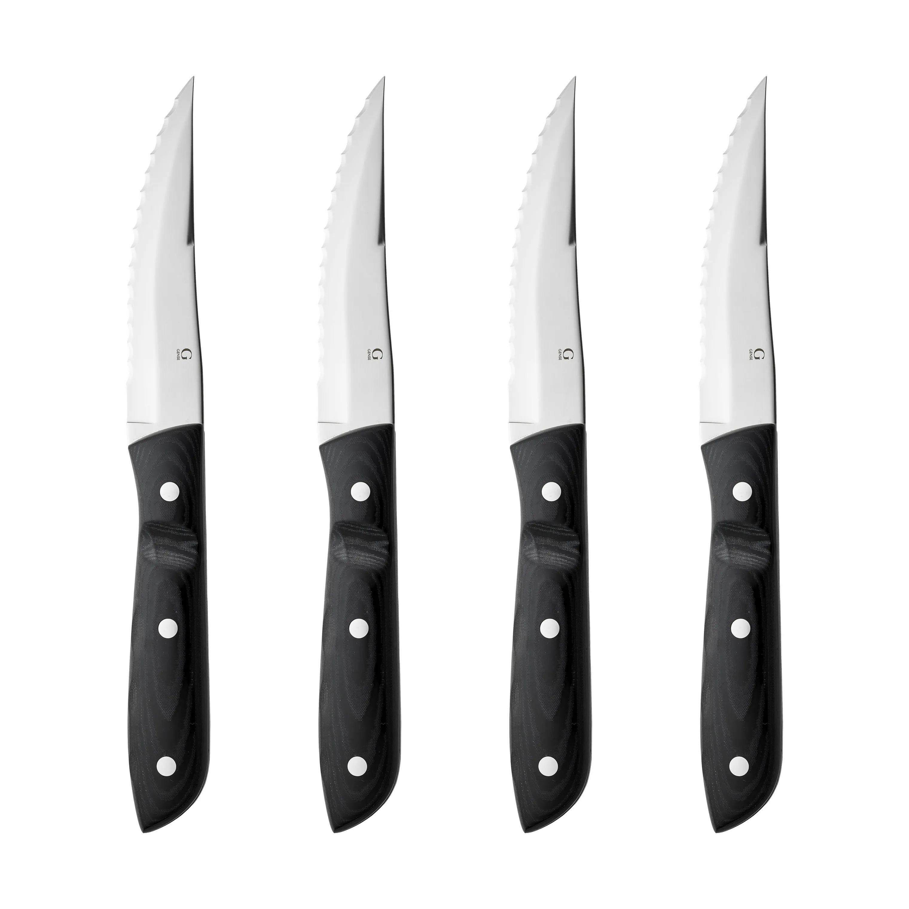 Gense Steakknive Old Farmer XL Old Farmer Micarta XL Steakkniv - 4 stk. i Sort/stål, 1