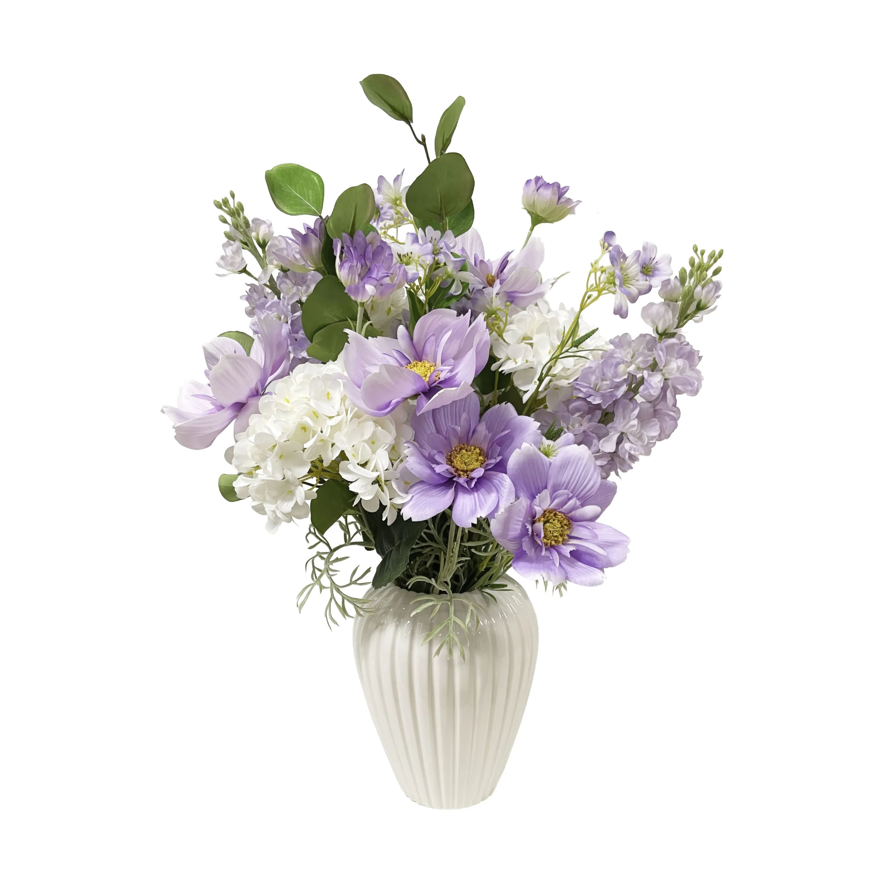 everbloom Kunstige blomster Kunstig Blomsterbuket i Lilla/grøn 2, 6