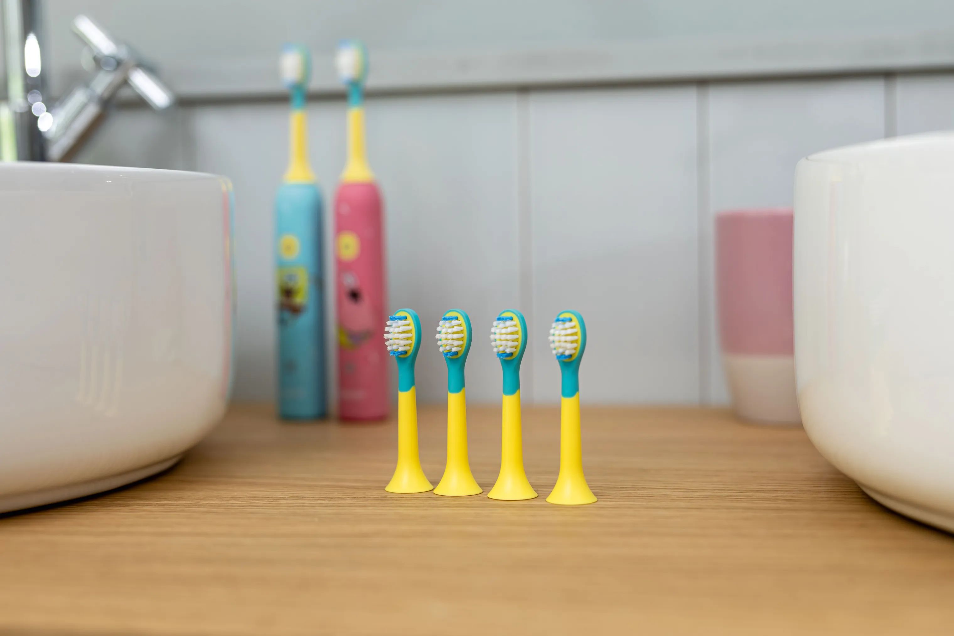 Beurer Tandbørstehoveder SC011B SonicCare Kids Soft Tandbørstehoved - 4 stk. i Gul, 2