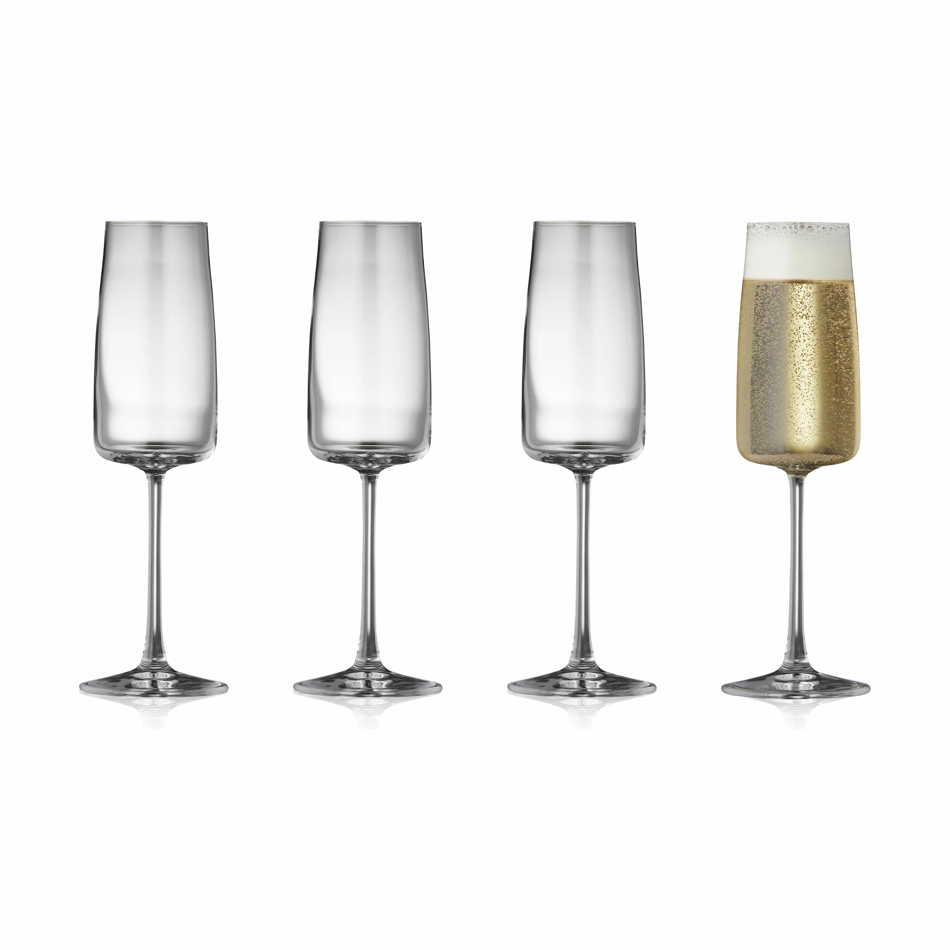 Lyngby Glas Champagneglas Zero Champagneglas - 4 stk. i Klar, 30 cl, 1