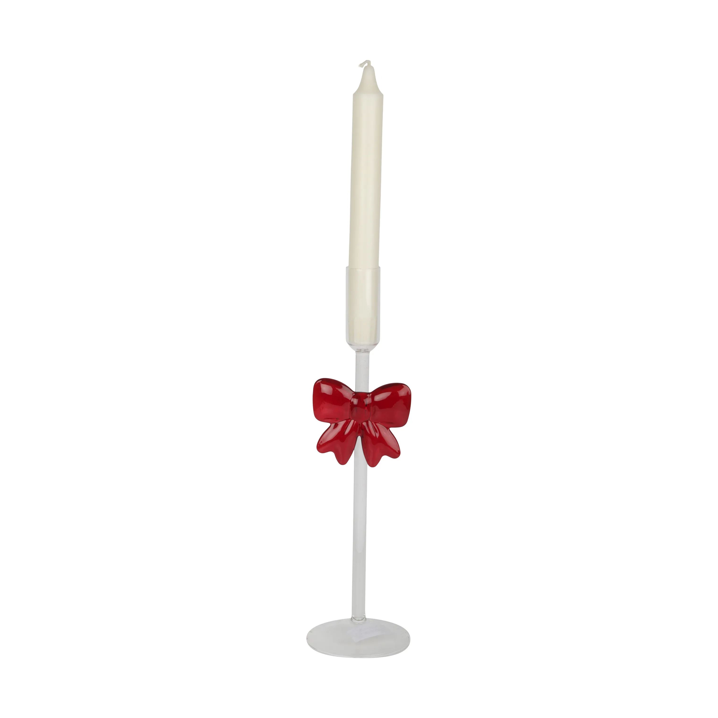 Casa Christmas Kronelysestage Lysestage i Klar /med rød, 27,5 cm, 1