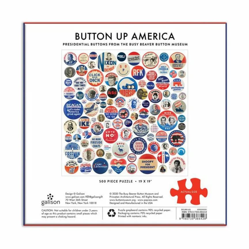 Galison Puslespil Puslespil - Button up America i multifarvet, 3
