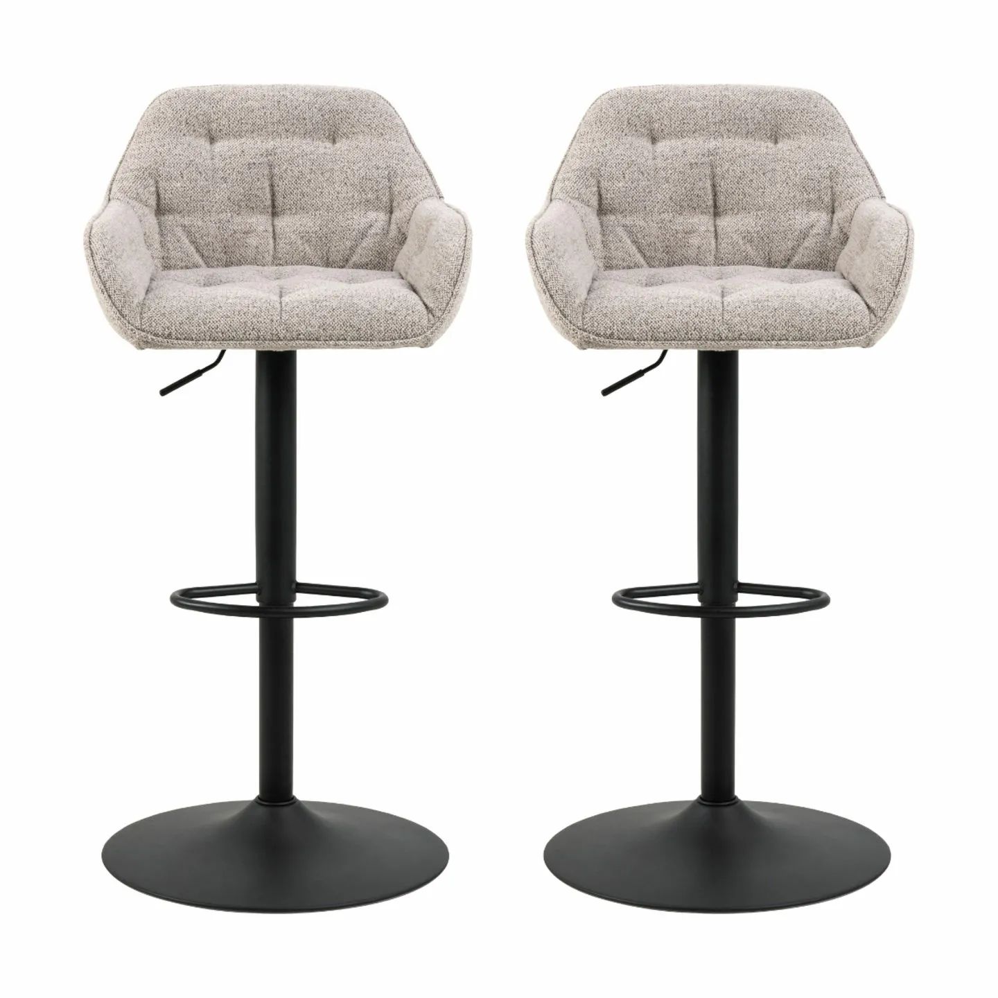 CASA Living Barstole Brooke Barstol - 2 stk. i beige/sort, 1