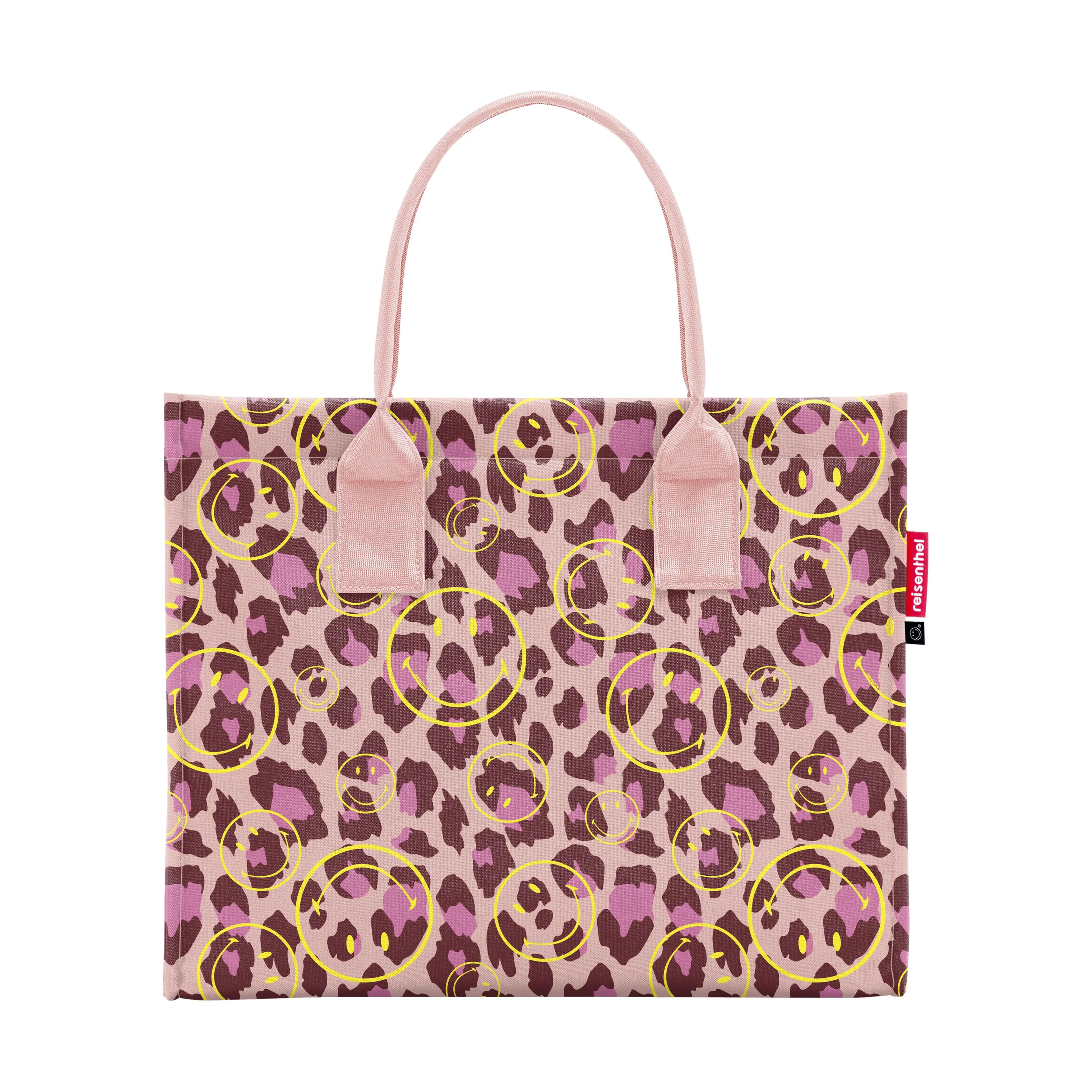 Reisenthel Indkøbskurve Daily Shopper Taske i Pink leo med smiley, 1