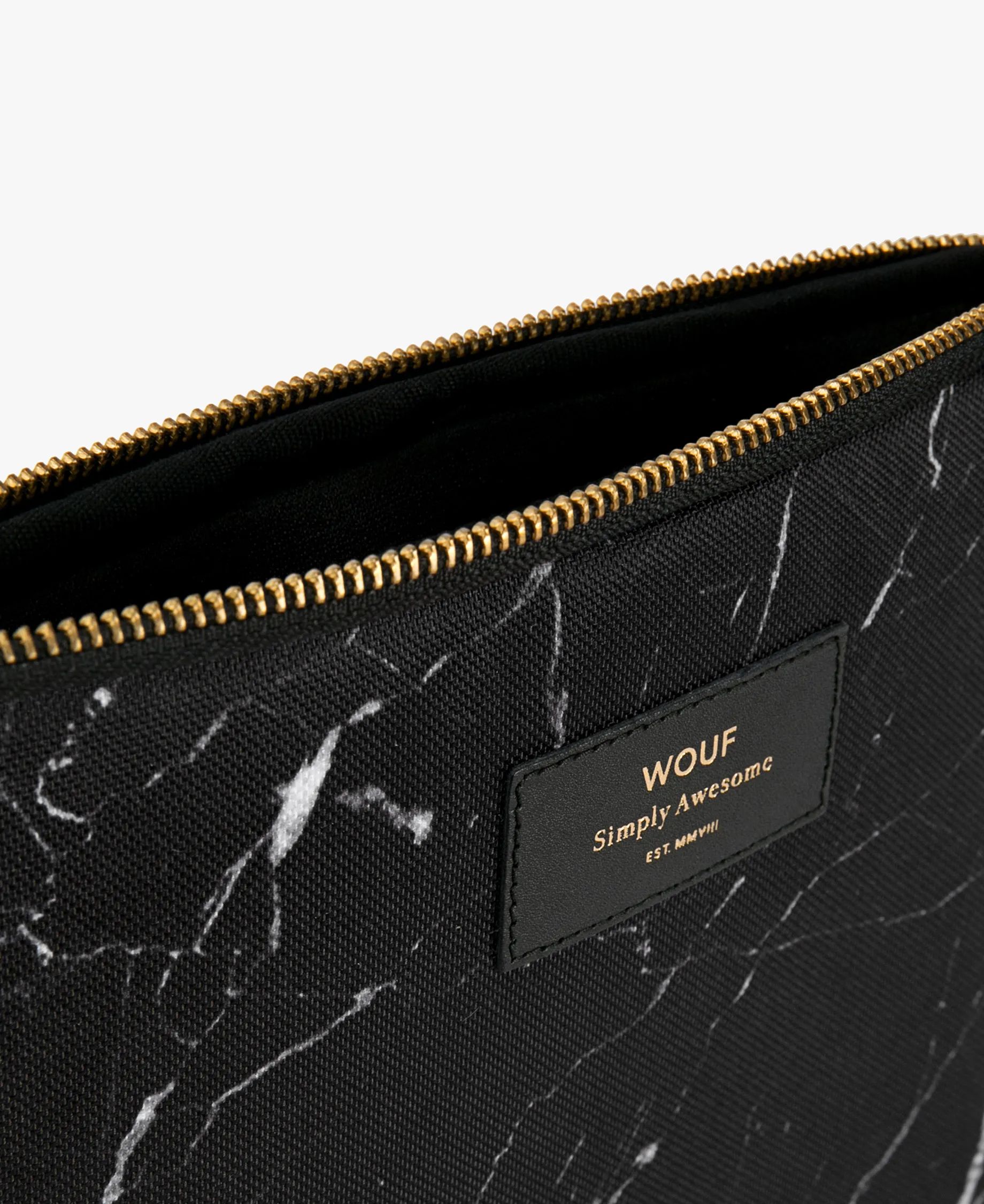 Wouf Øvrigt interiør Black Marble iPad sleeve i Sort marmor, 3