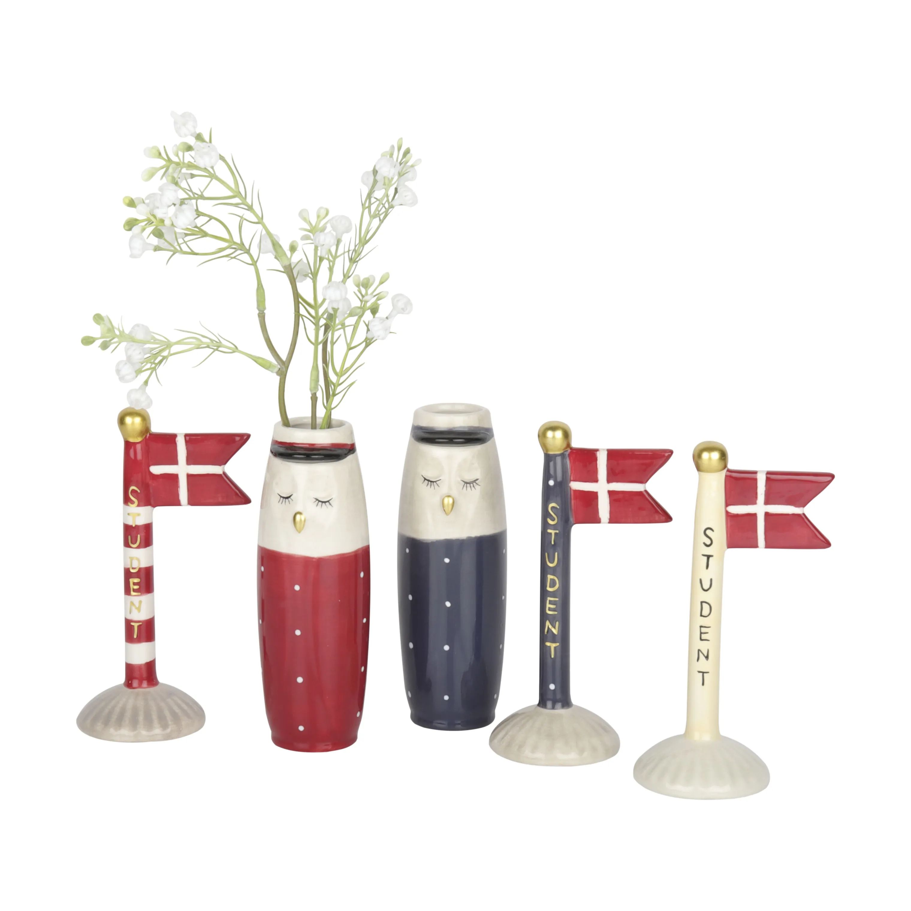 Speedtsberg Vaser Vase Ugle m. hue i Blå, 2