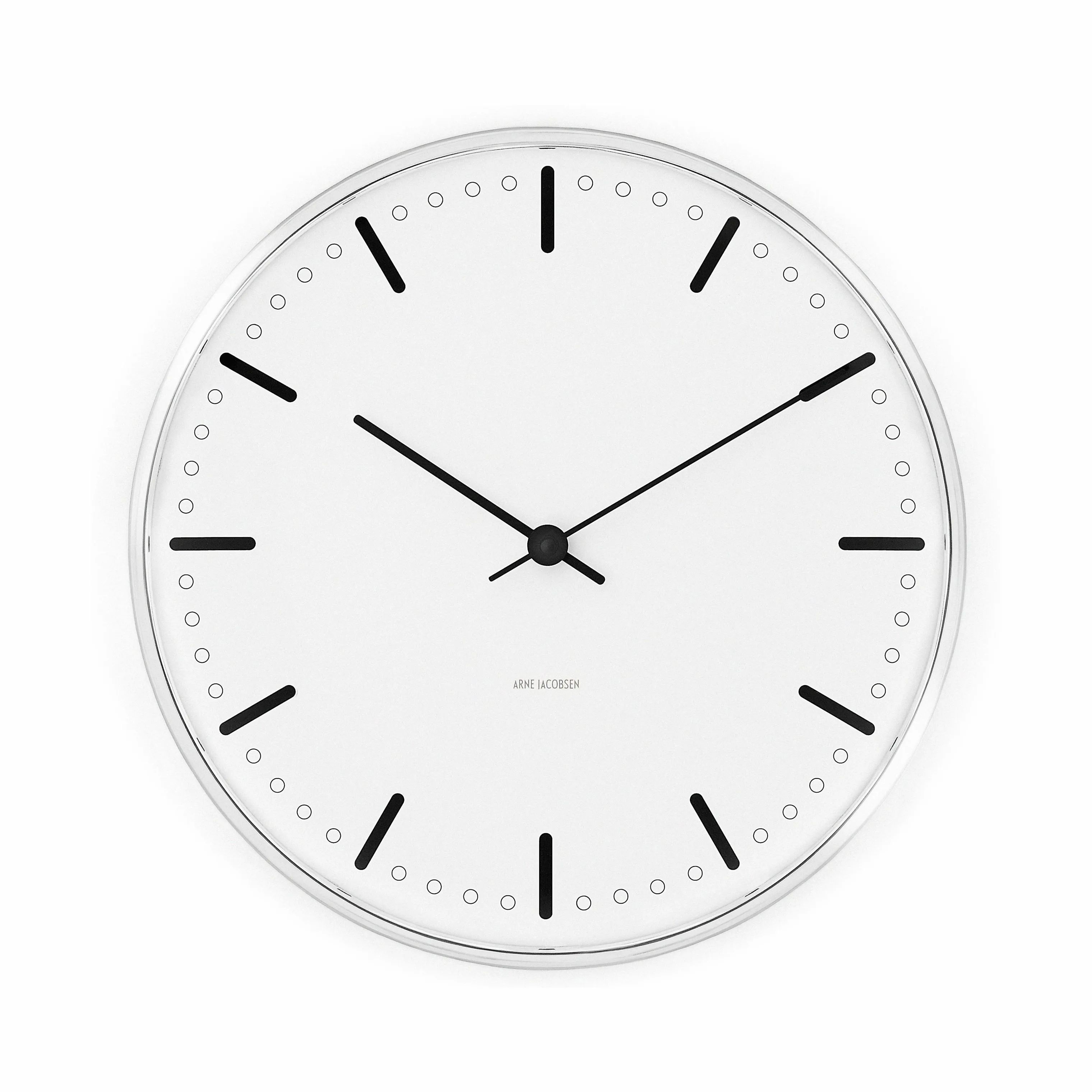 Arne Jacobsen Vægure City Hall Vægur i Sort/Hvid, 21 cm, 1