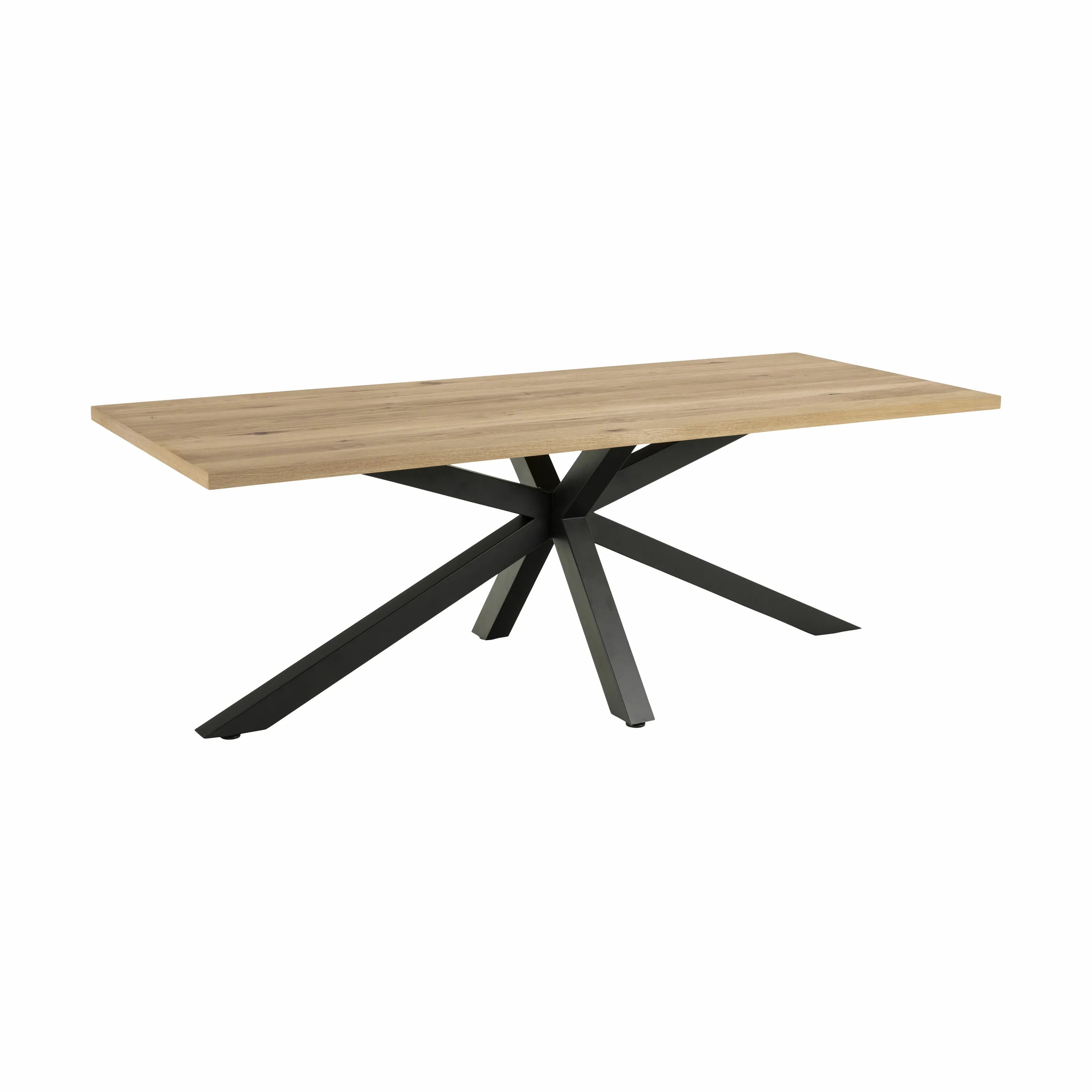 CASA Living Spiseborde Heaven Spisebord i Vild eg/sort, H75,5 x B220 x L90 cm, 3