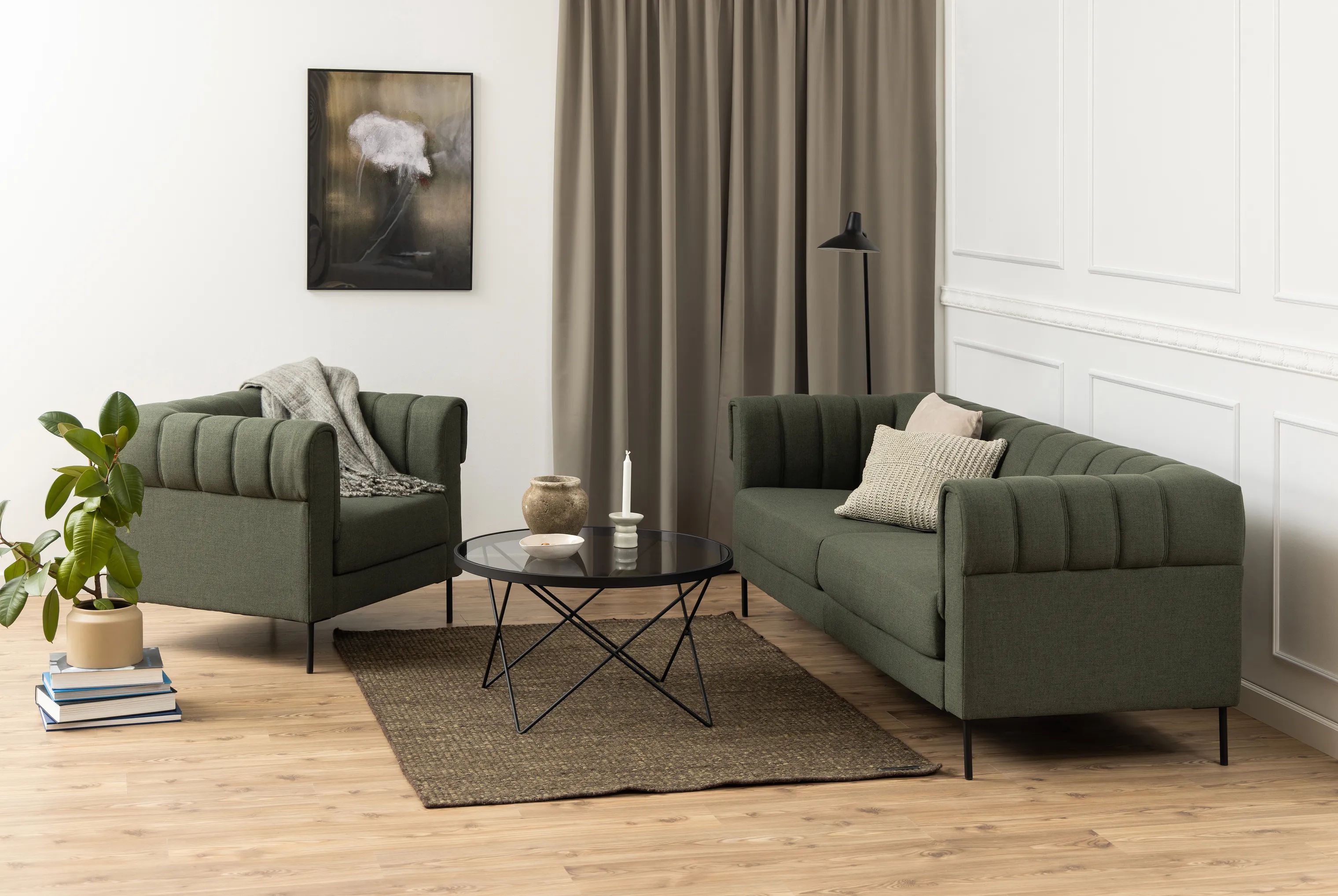 CASA Living Sofaborde Cuxton Sofabord i Grå/mat sort, 2
