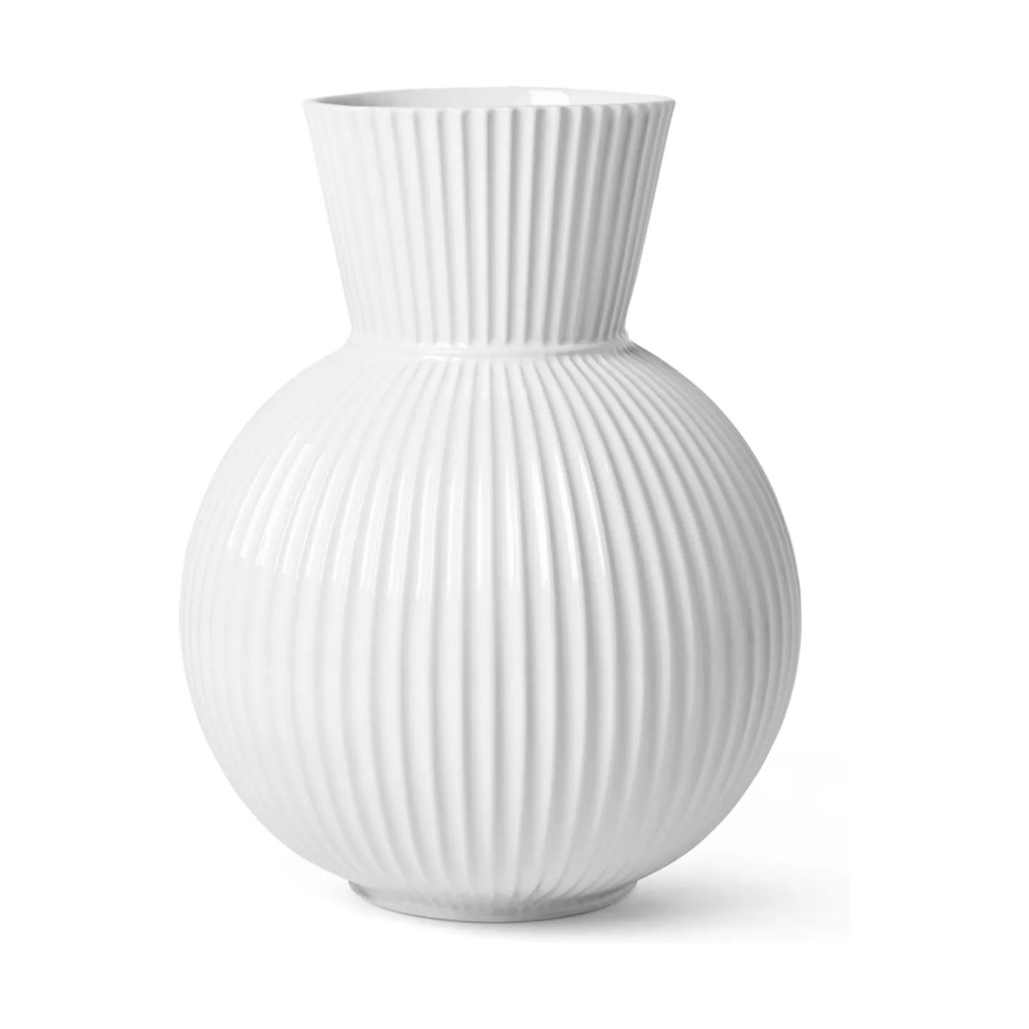Lyngby Porcelæn Vaser Tura Vase i Hvid, 34 cm, 1