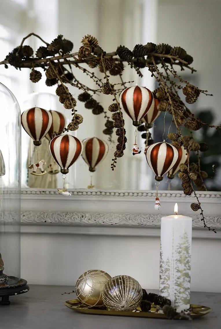 Casa Christmas Julekugler Julekugle i beige/glimmer, 2