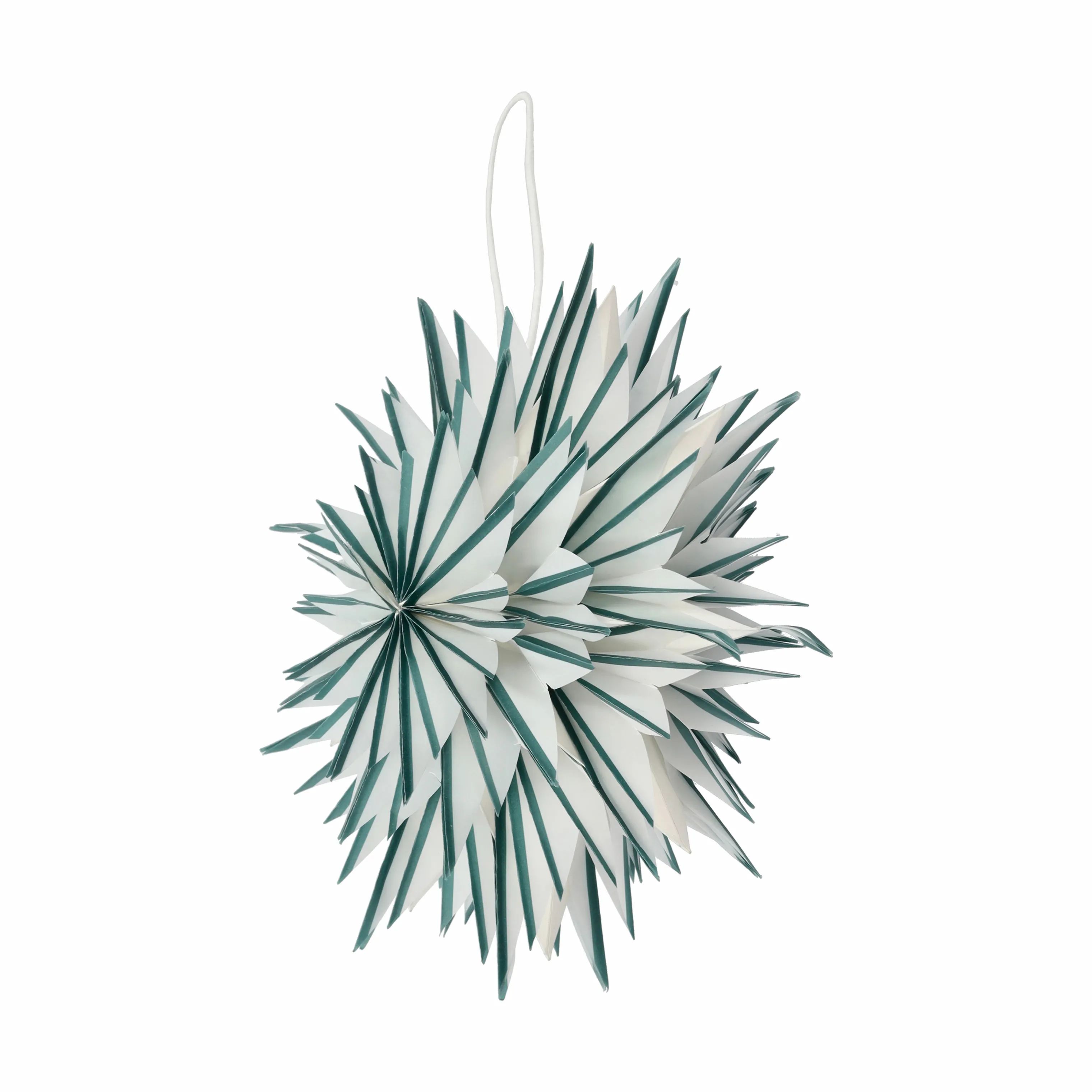 Casa Christmas Juleophæng Stjerne i Hvid/grøn, 25 cm, 3