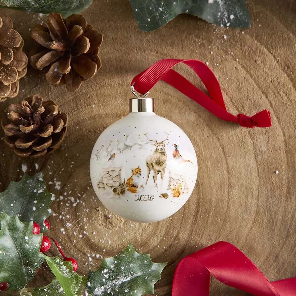Royal Worcester Julekugler Wrendale Julekugle - Snow place like home i Snow place like home, 2