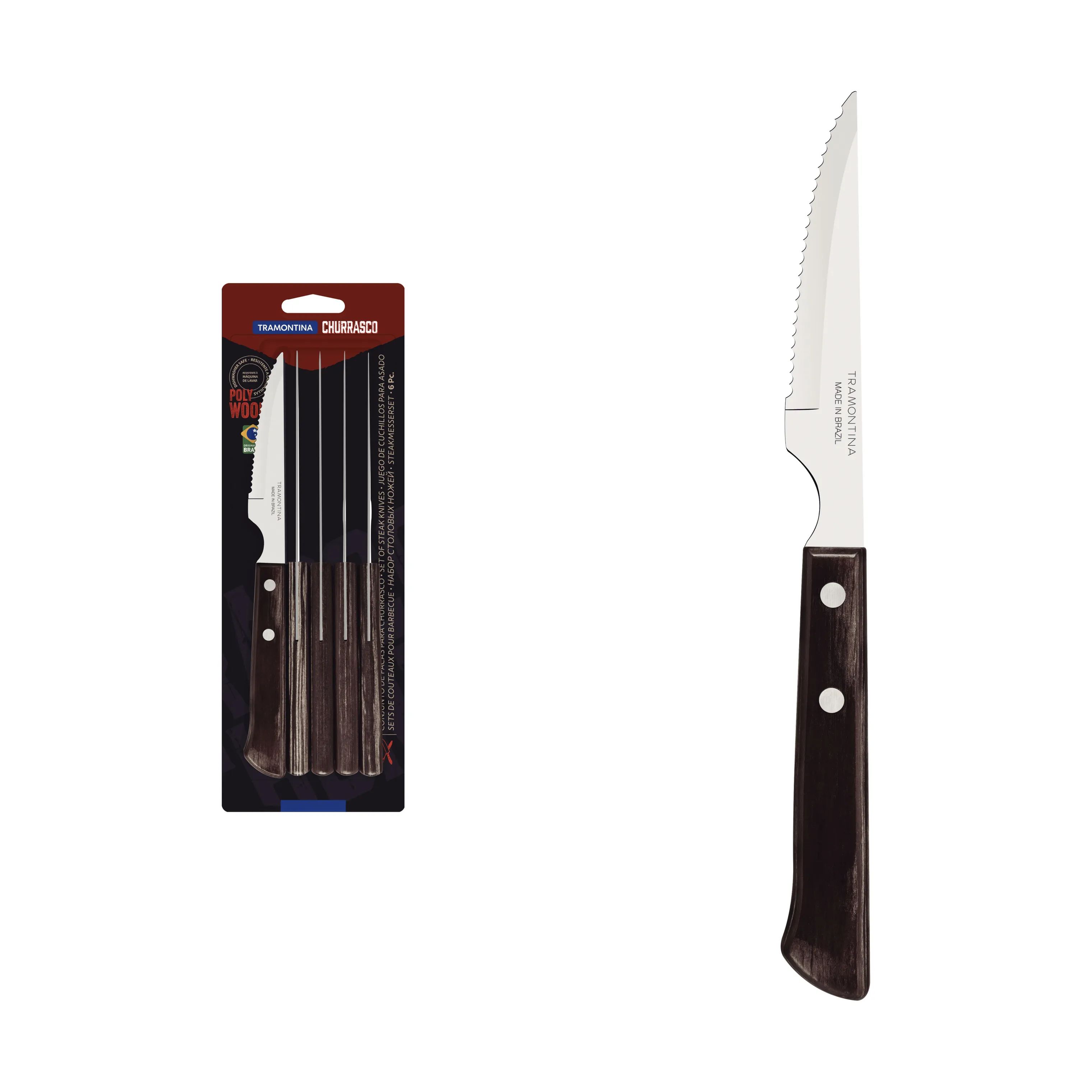 Tramontina Steakknive Churrasco Grill - 6 dele i natur, 3